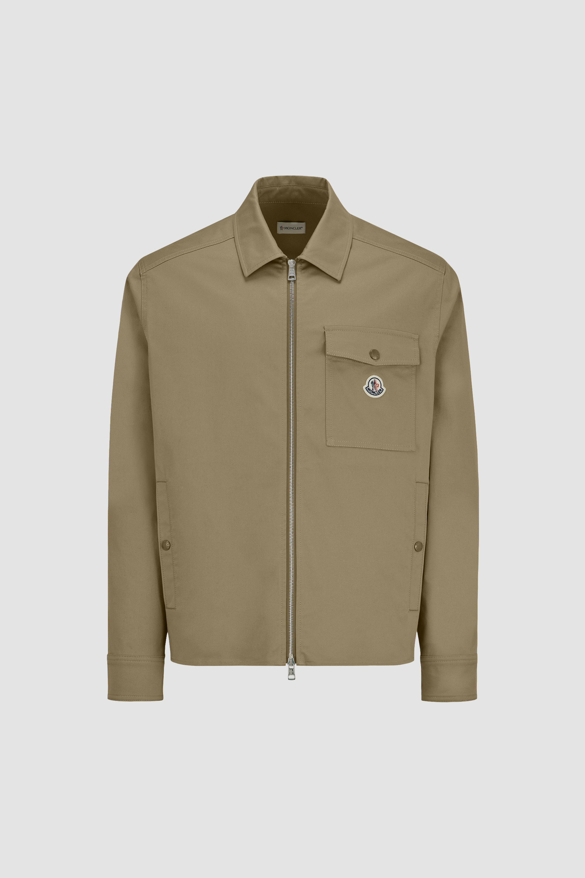 Gabardine Zip-Up Shirt