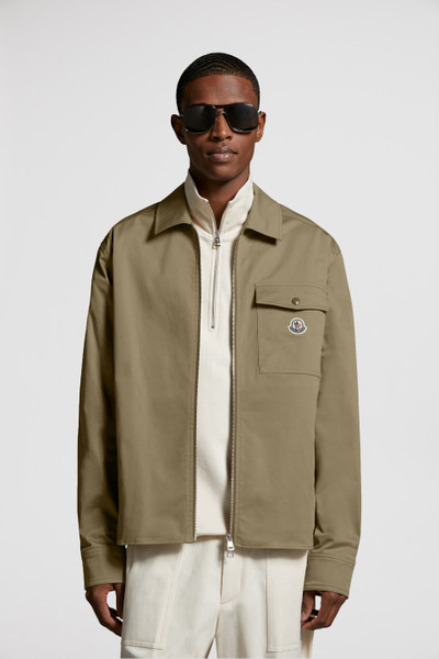 Beige Gabardine Zip-Up Shirt - Coats & Jackets for Men | Moncler US