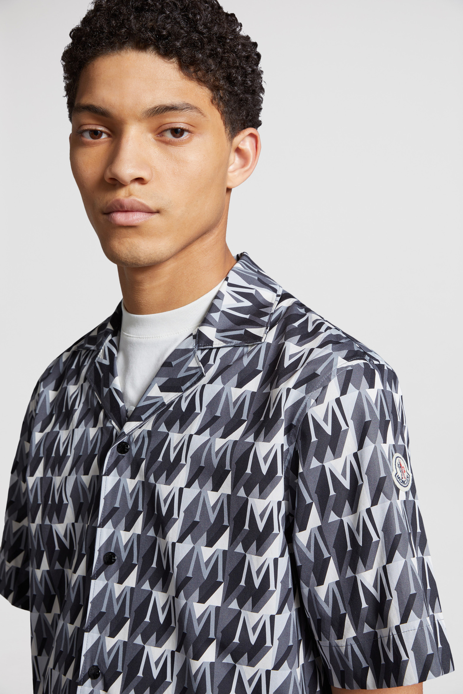 Multicolour Monogram Print Cotton Shirt - Polos & T-shirts for Men ...