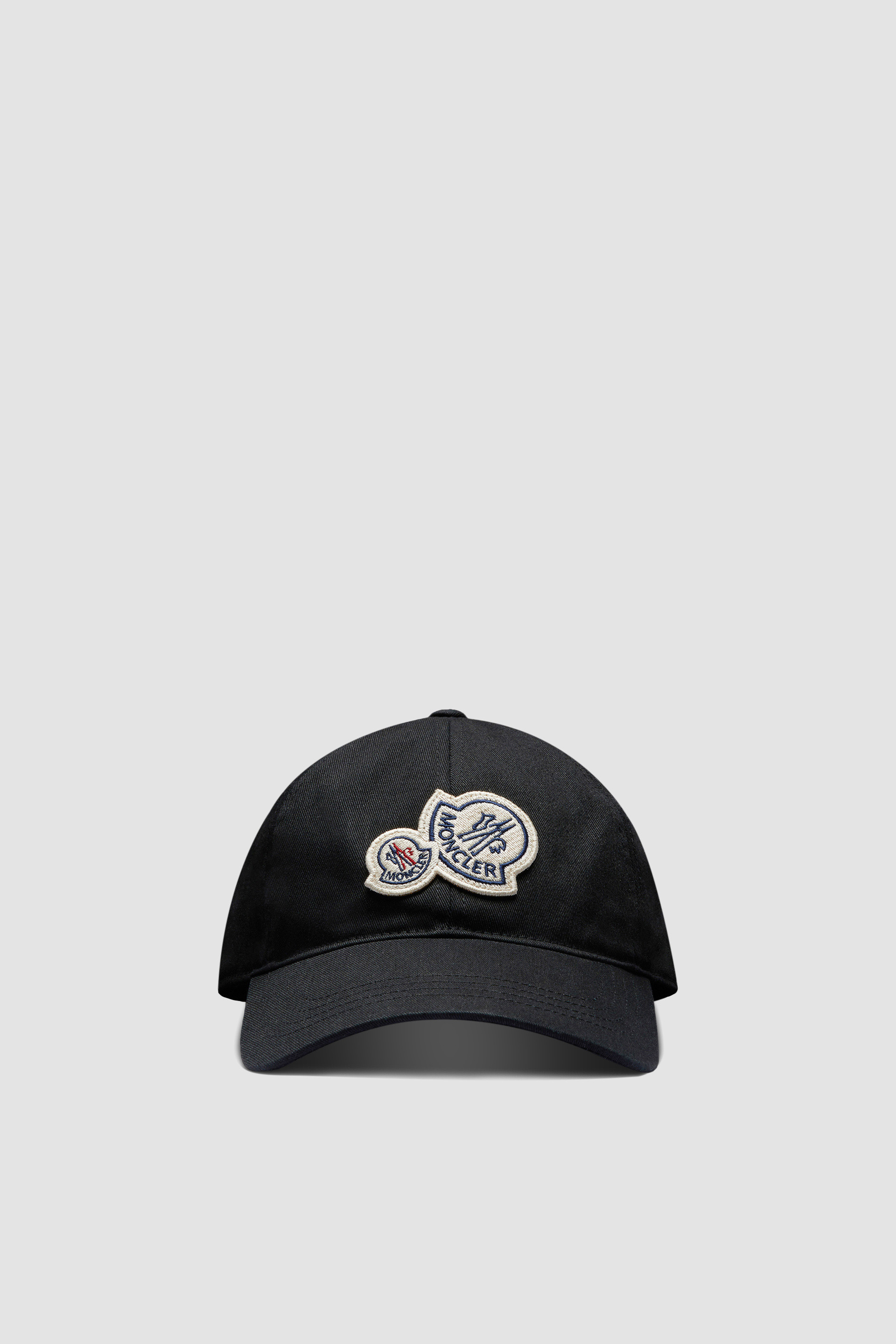 Black Double Logo Baseball Cap - Hats & Beanies for Men
