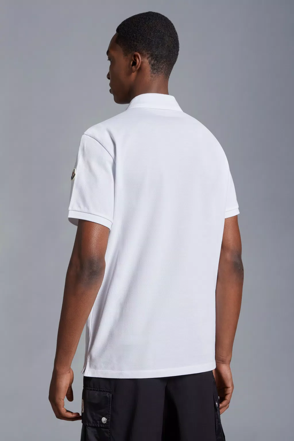 Optical White Logo Motif Polo Shirt - Polos & T-shirts for Men | Moncler US