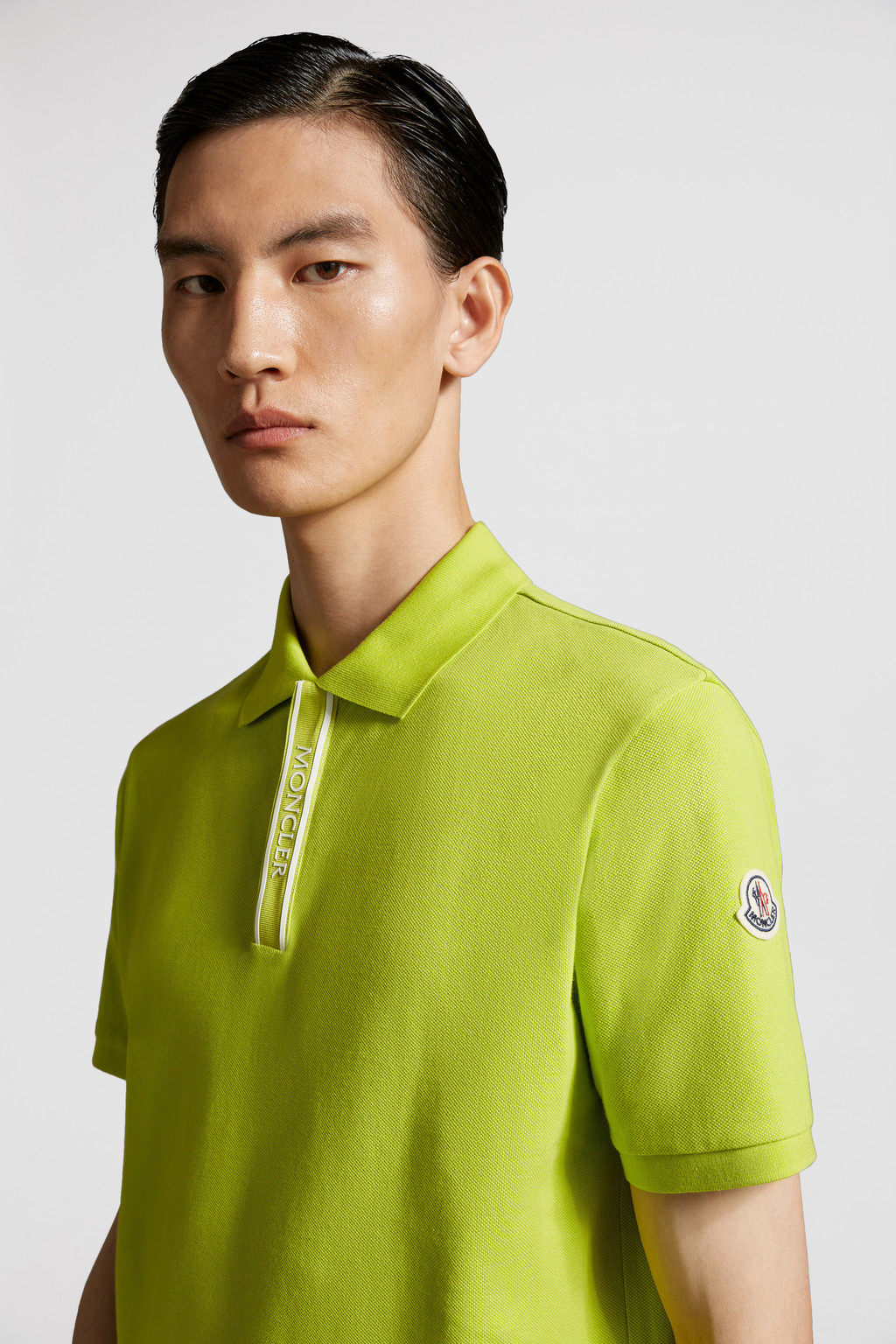 Polo à motif logo Jaune Limette - Polos et t-shirts Homme | Moncler FR