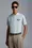 Tennis Logo Patch Polo Shirt Men Light Blue Moncler 4