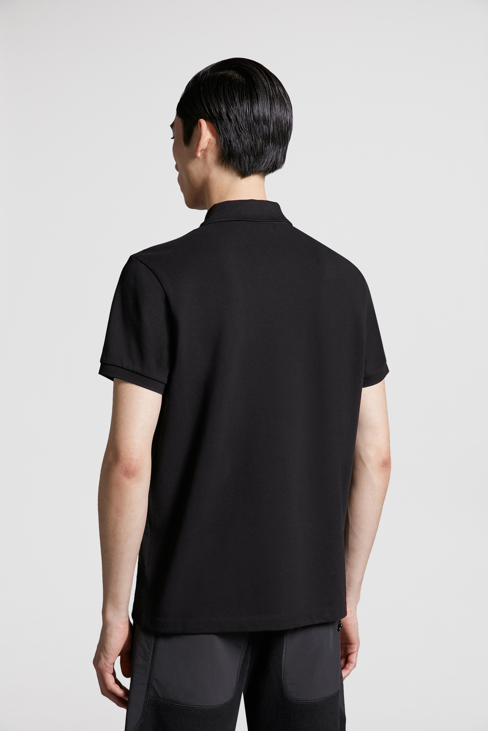 EMBLEM LOGO LAYERED POLO SHIRT / BLK