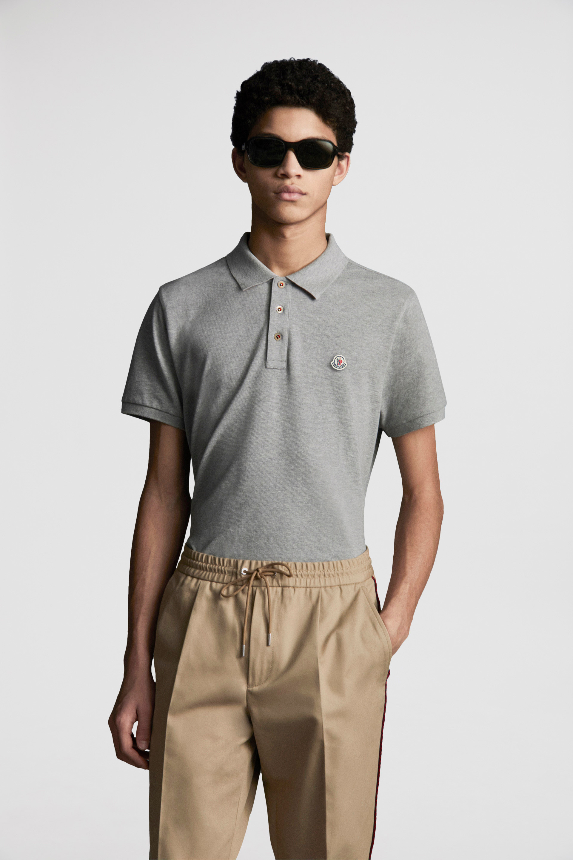 Moncler polo on sale shirt grey