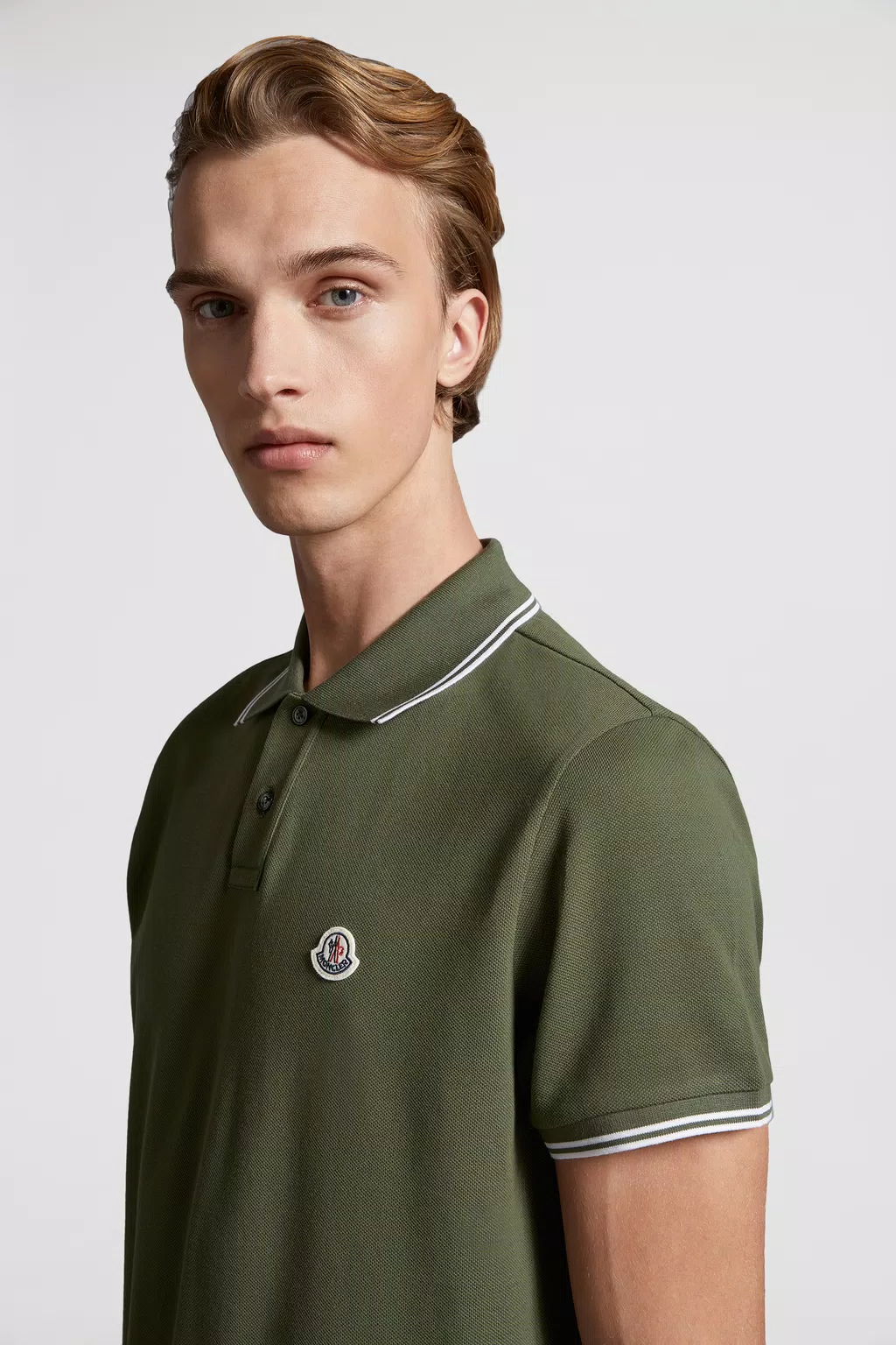 Green Logo Patch Polo Shirt - Polos & T-shirts for Men | Moncler US