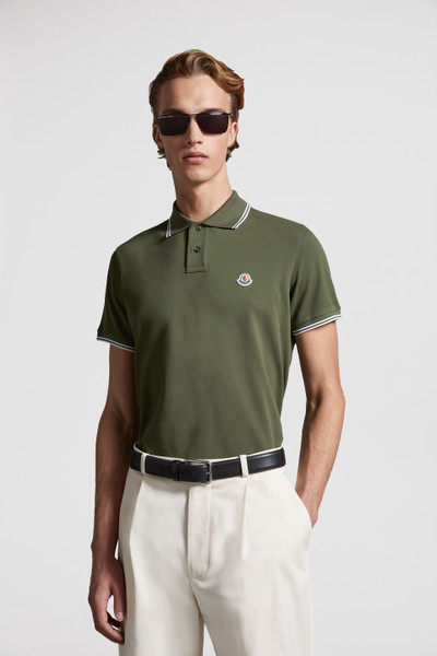 Green Logo Patch Polo Shirt - Polos & T-shirts for Men | Moncler US
