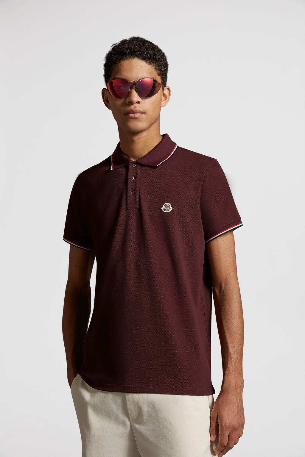 10302 Bordeaux Polo Neck T-Shirt