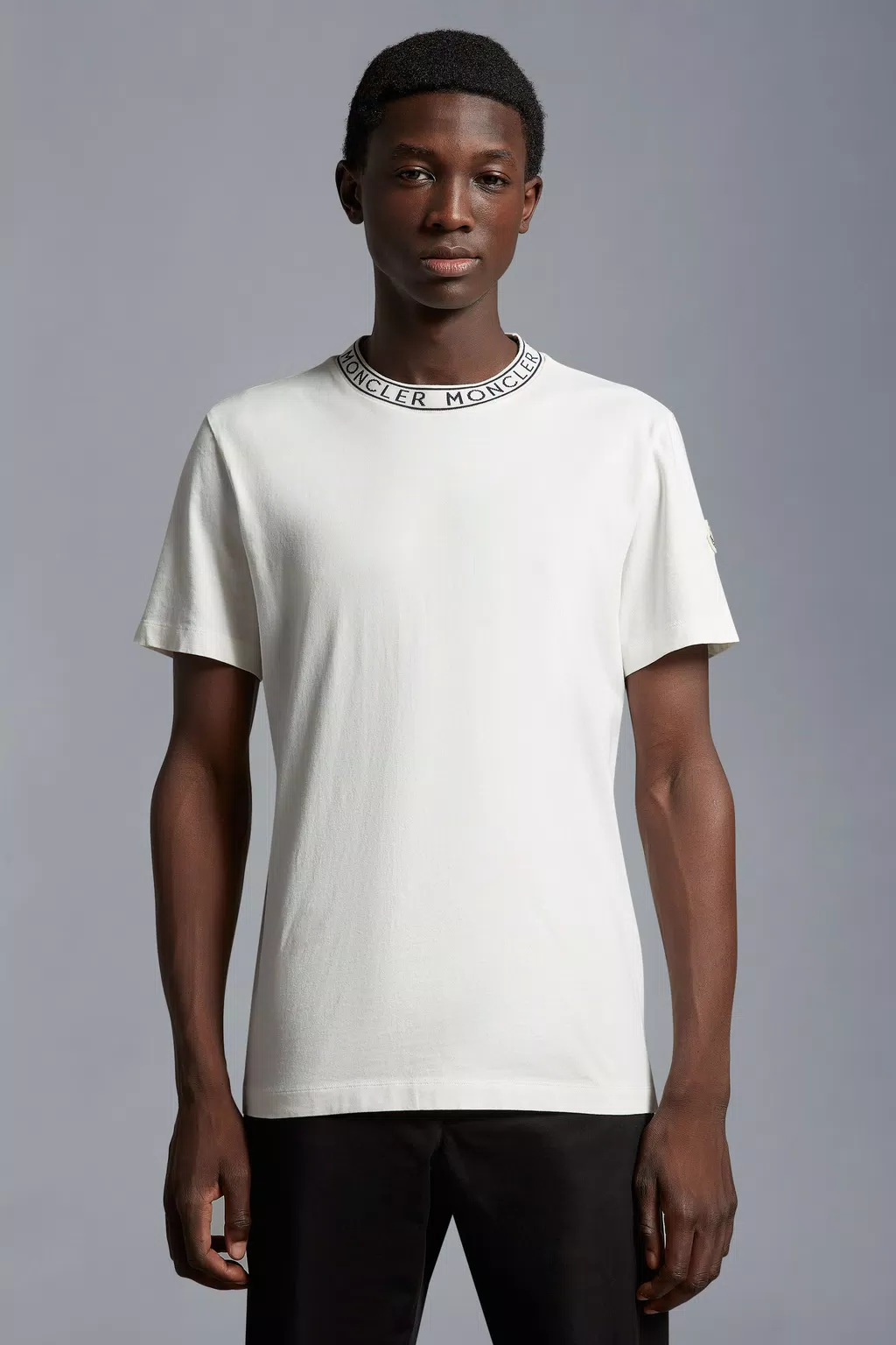 T-Shirt à logo Hommes Blanc Cassé Moncler 1