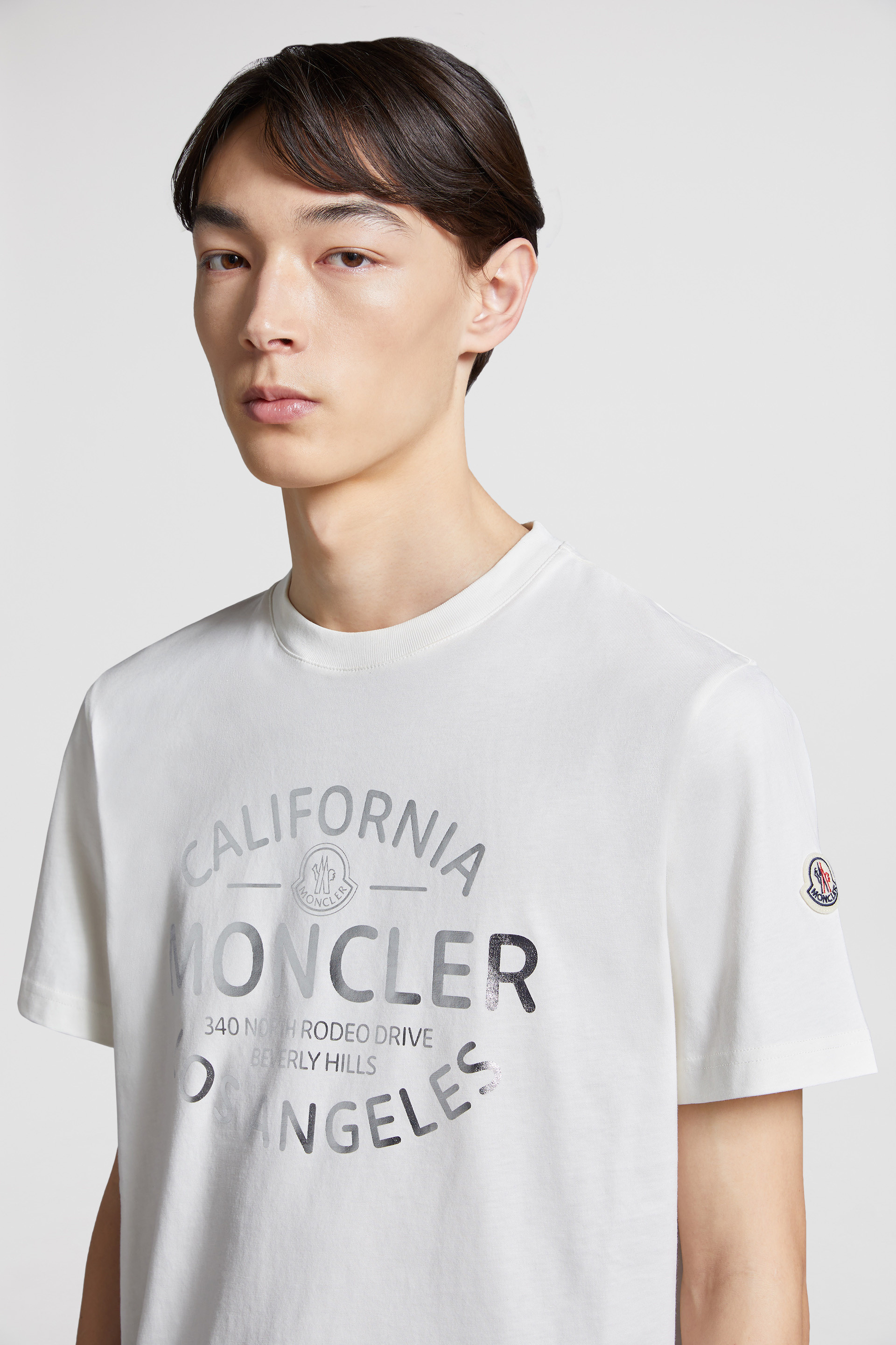 通販超歓迎L11 MONCLER ホワイト ビックロゴ 半袖 Tシャツ size L Tシャツ(半袖/袖なし)