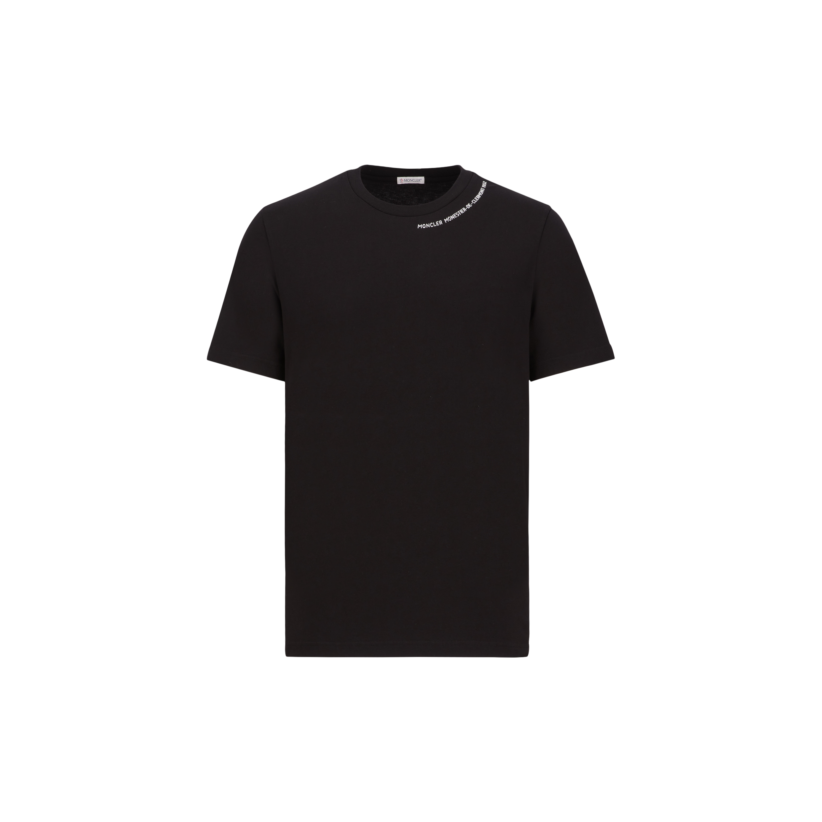 Moncler Logo Cotton T-shirt In Black