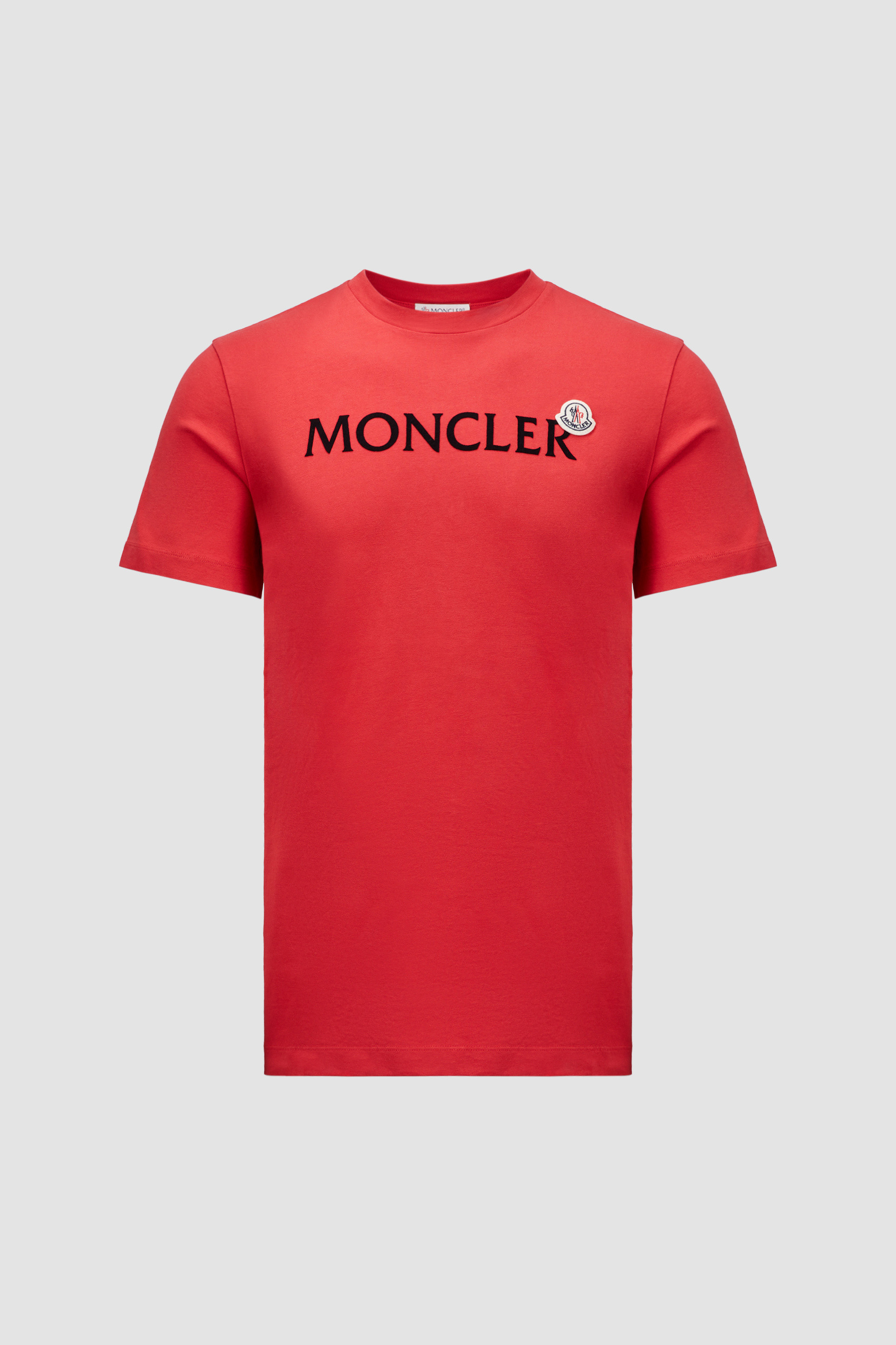 Red moncler shirt on sale