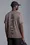 T-shirt con logo verticale Uomo Grigio Marrone Moncler