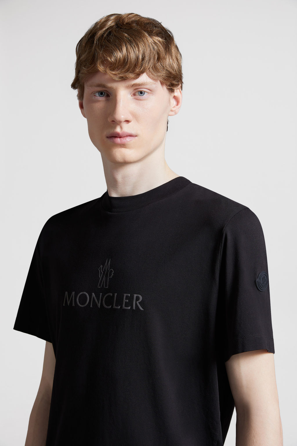 Men's Brand Logo Printed Top,Black main image 1
