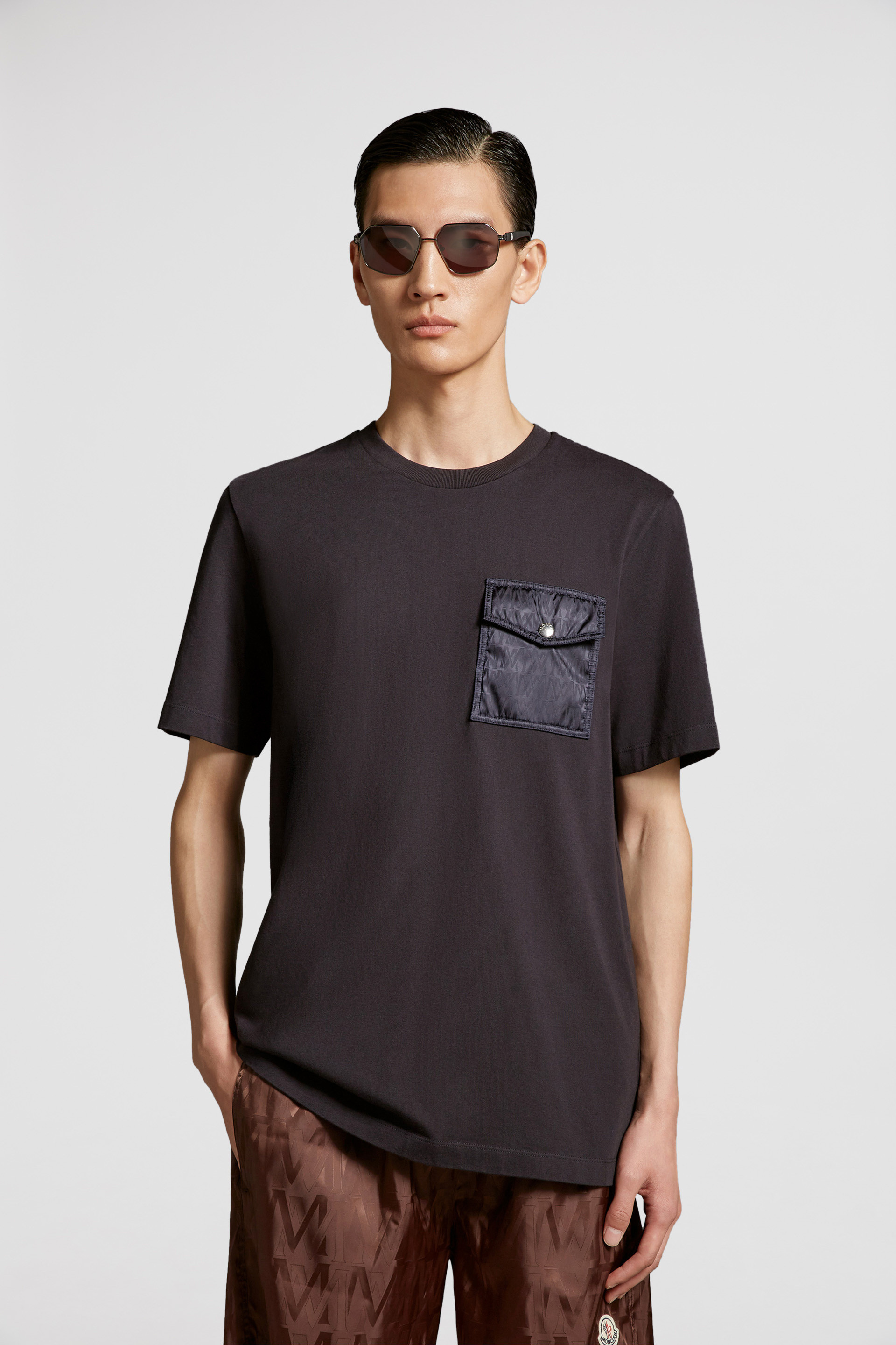 Night Blue T-Shirt with Pocket - Polos & T-shirts for Men | Moncler HR