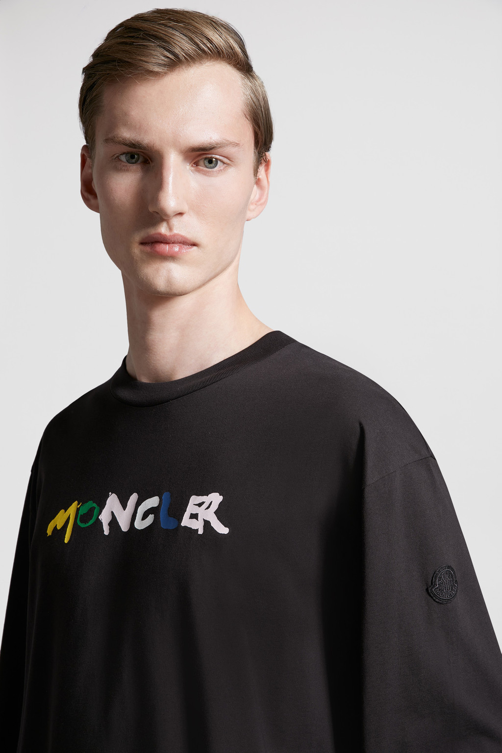 Long Sleeve Tee With Black Emblem Men main image 0