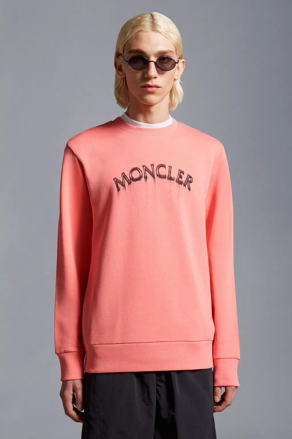 Logo Sweatshirt Men Pink Moncler 1