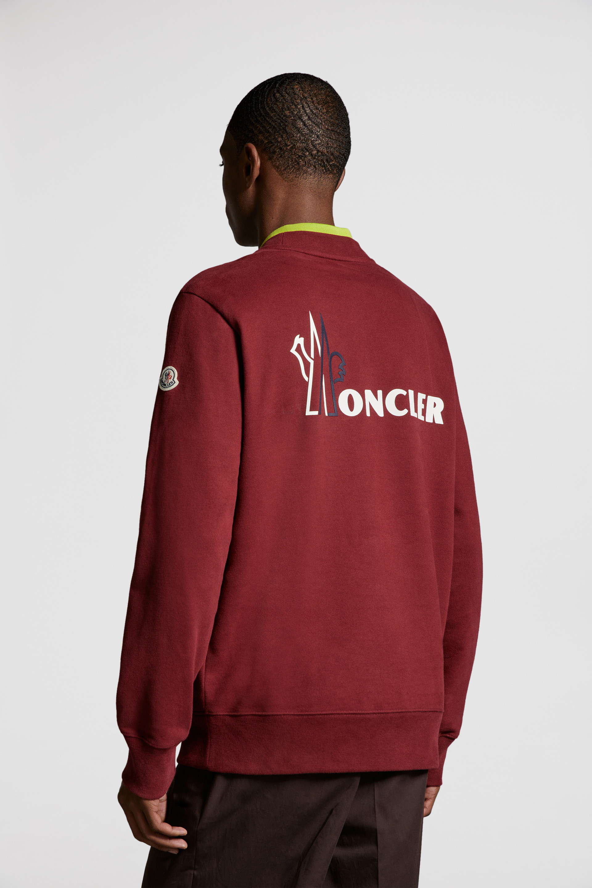 Red best sale moncler sweatshirt