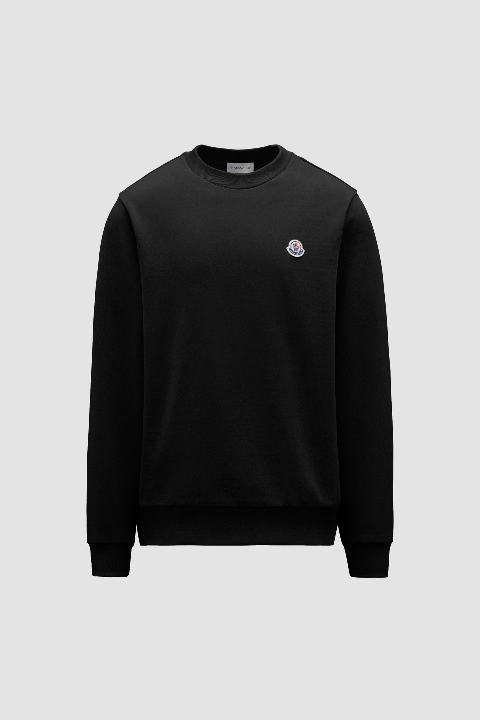 Black Logo Patch Sweatshirt Sweatshirts for Men Moncler US