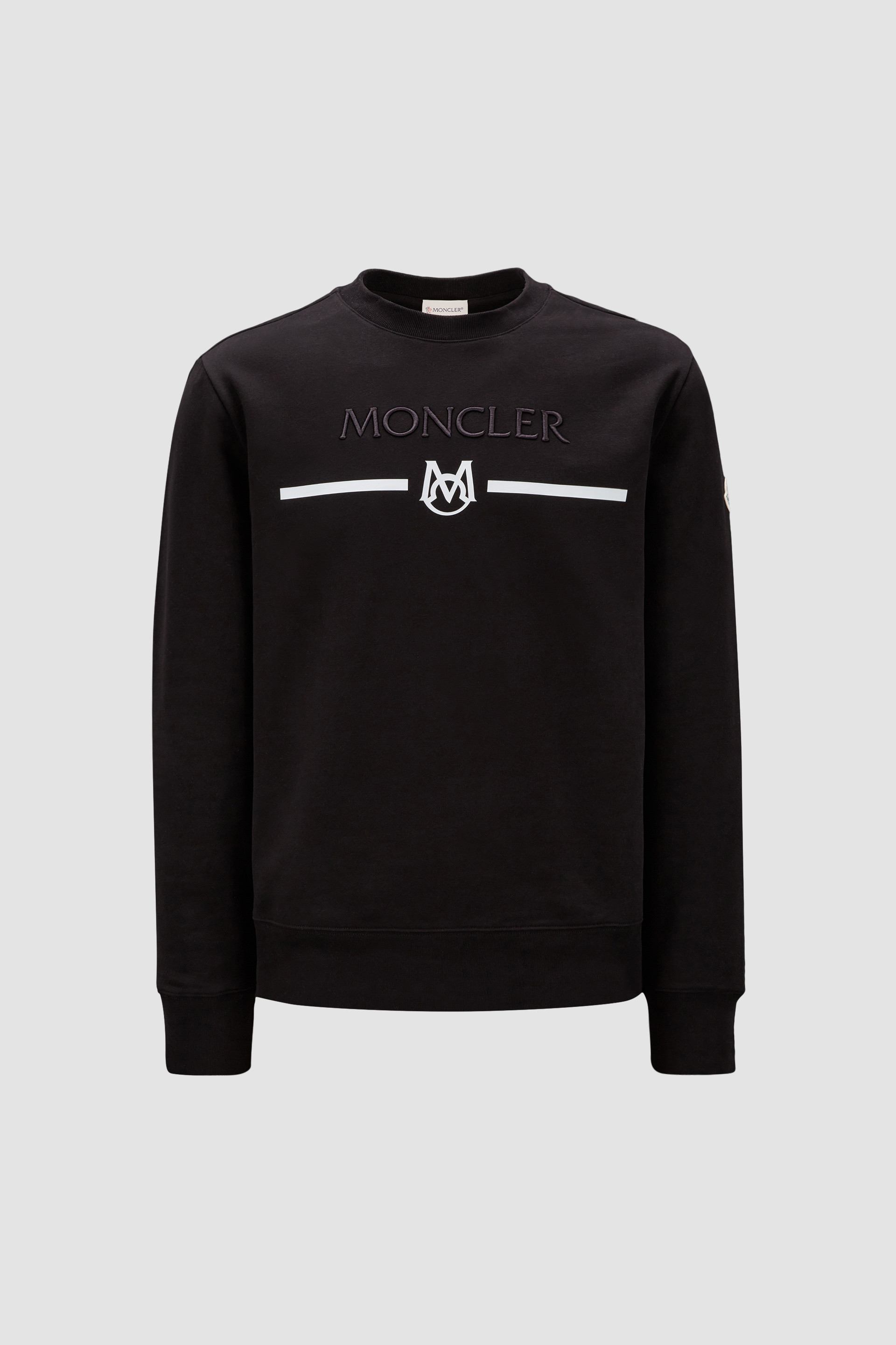 Black Logo Sweatshirt Sweatshirts for Men Moncler HU