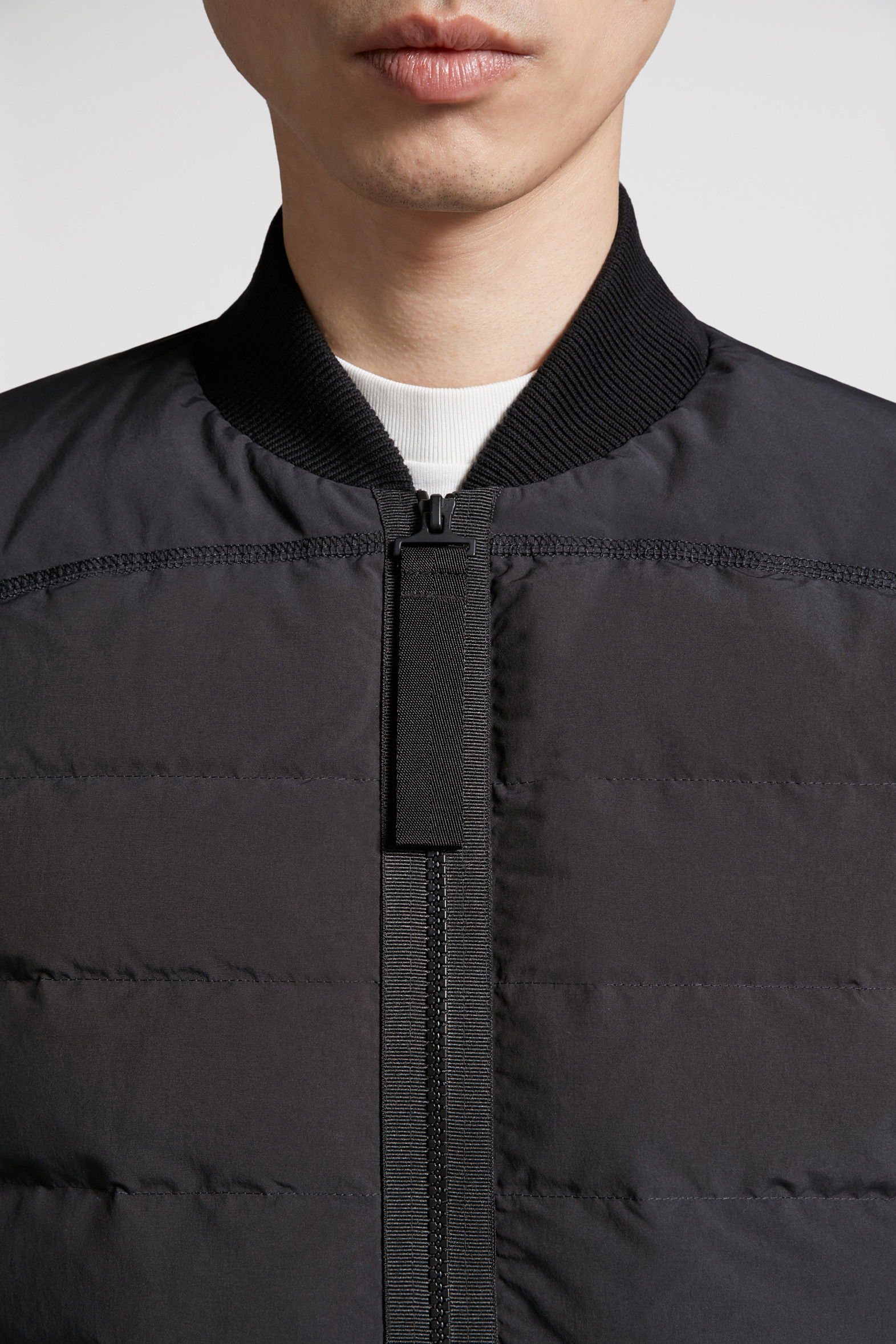 Black Padded Cotton ZipUp Cardigan Sweaters & Cardigans for Men