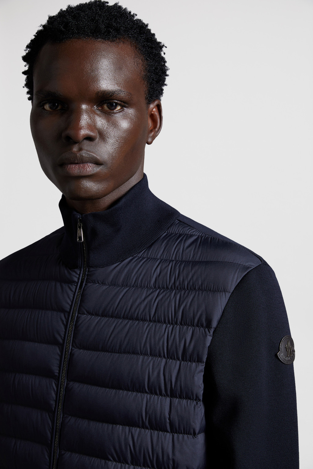 Navy Blue Padded Cotton ZipUp Cardigan Sweaters & Cardigans for Men