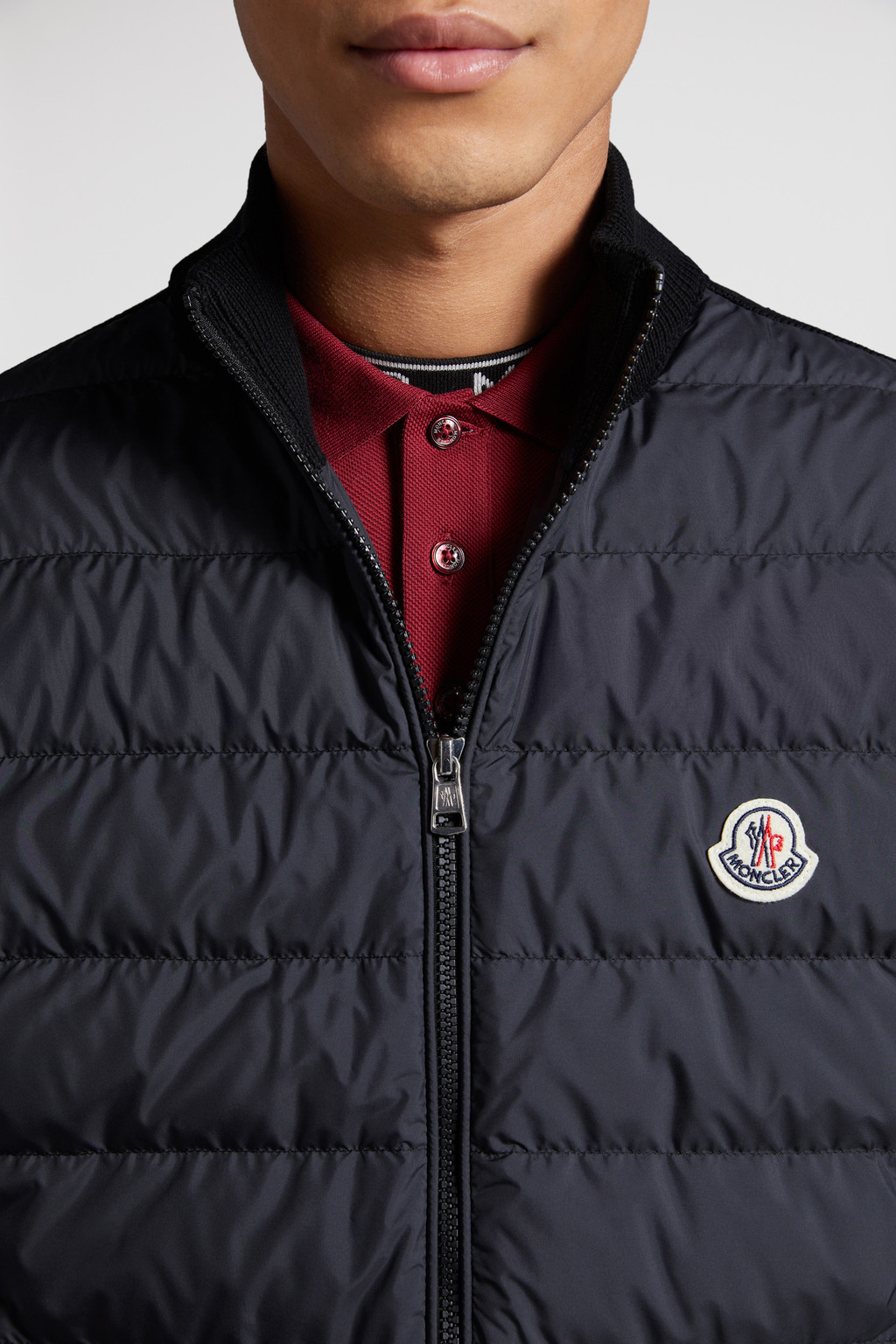 Black Padded Cotton ZipUp Cardigan Sweaters & Cardigans for Men