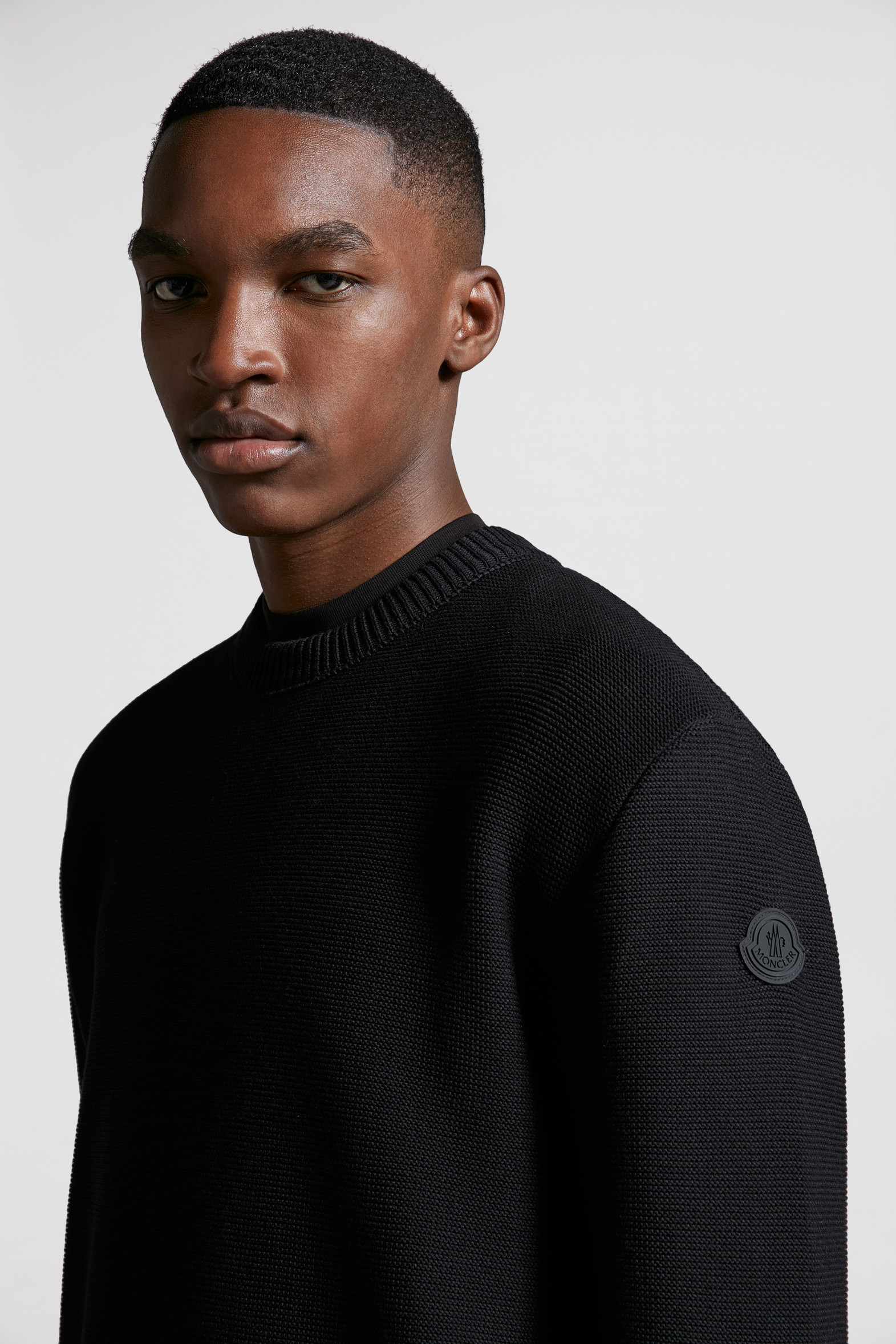 Black Cotton Jumper - Sweaters & Cardigans for Men | Moncler HK