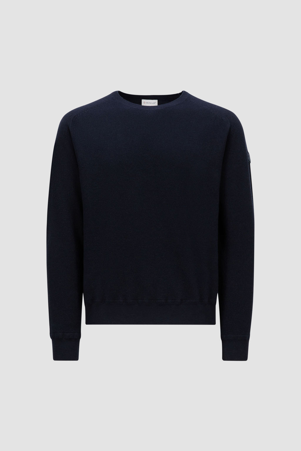 Blue Cotton & Cashmere Jumper - Sweaters & Cardigans for Men | Moncler SG
