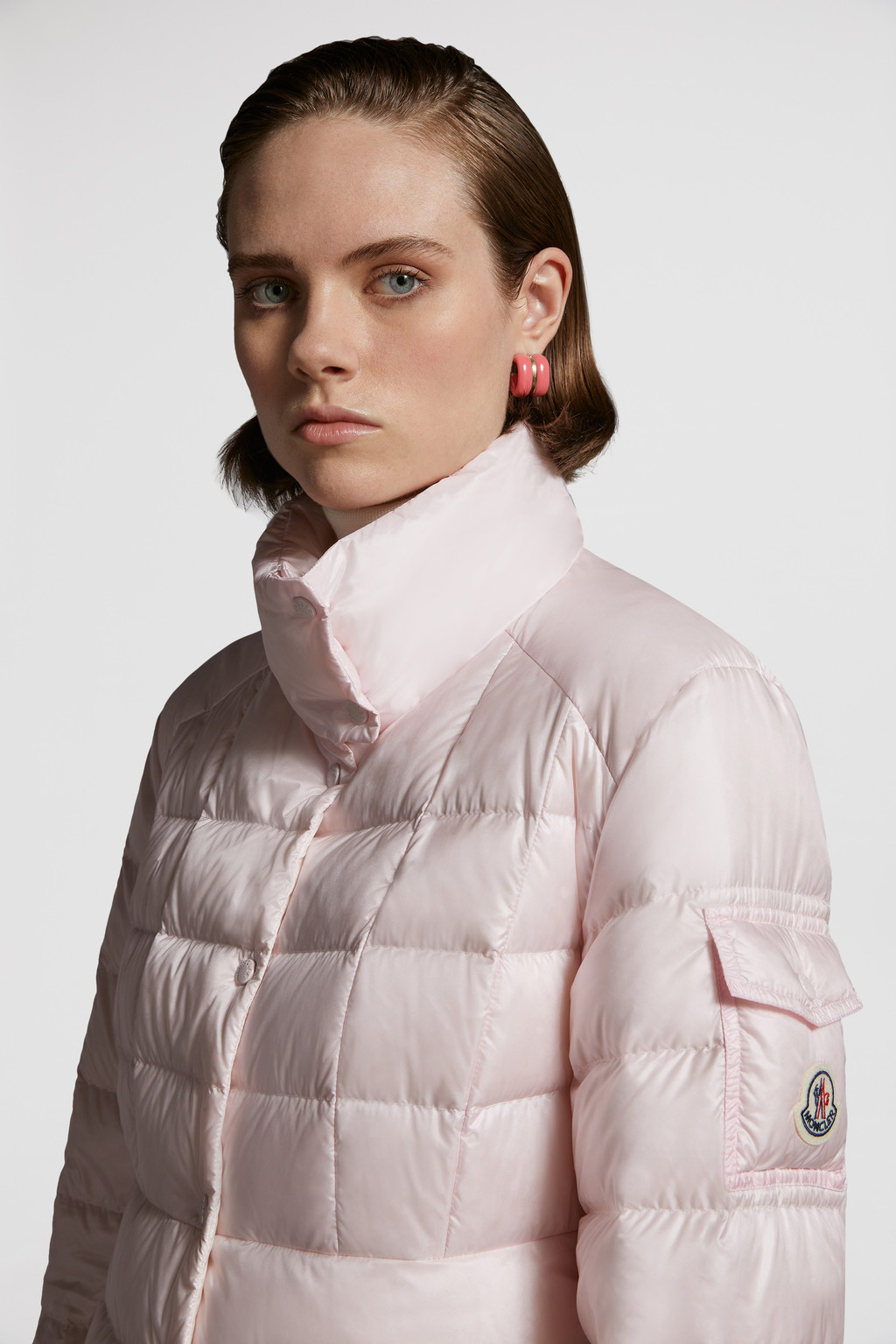 Pink Aminia Short Down Jacket Short Down Jackets for Women Moncler US