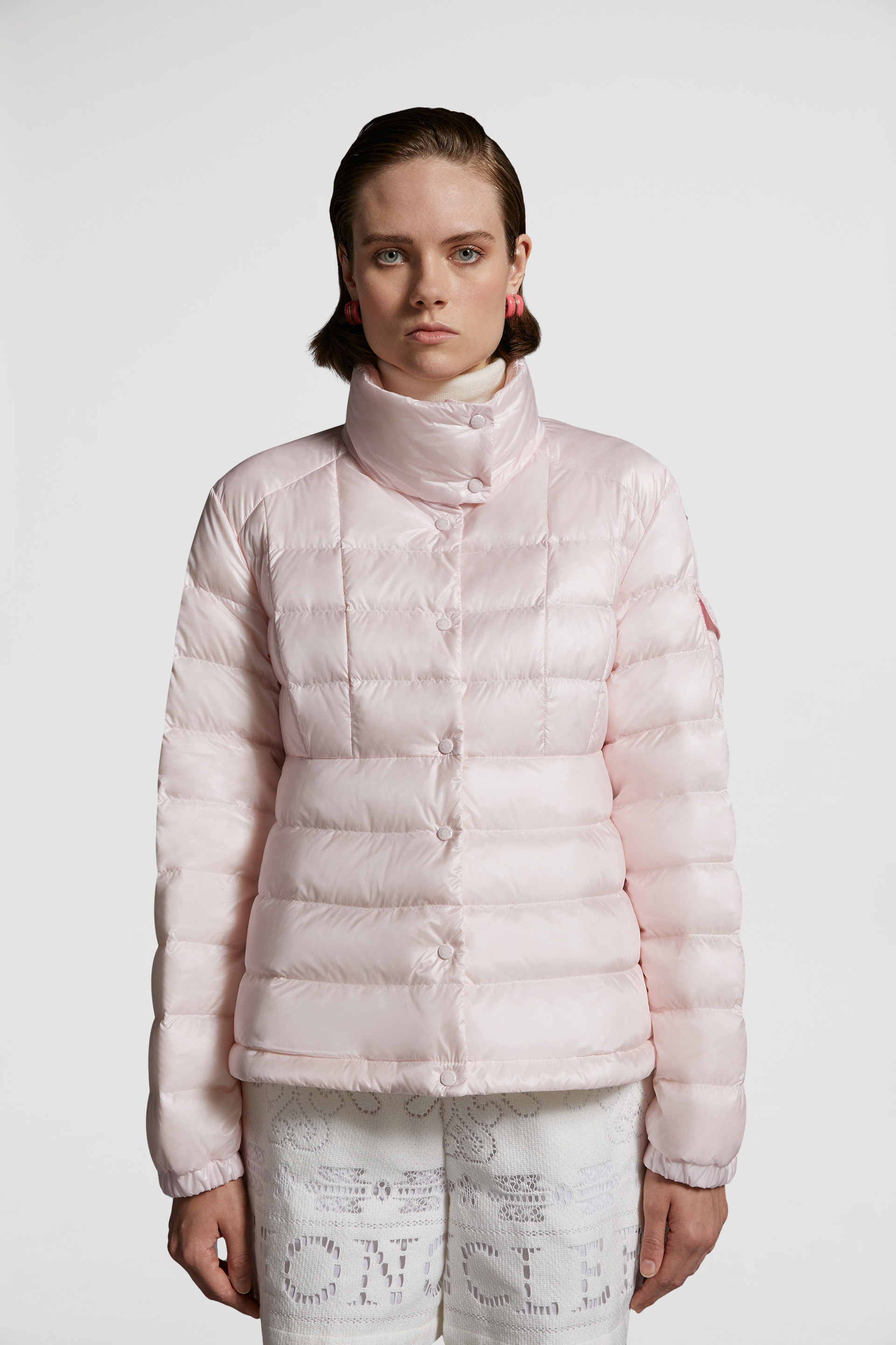 Pink Aminia Short Down Jacket - Short Down Jackets for Women 