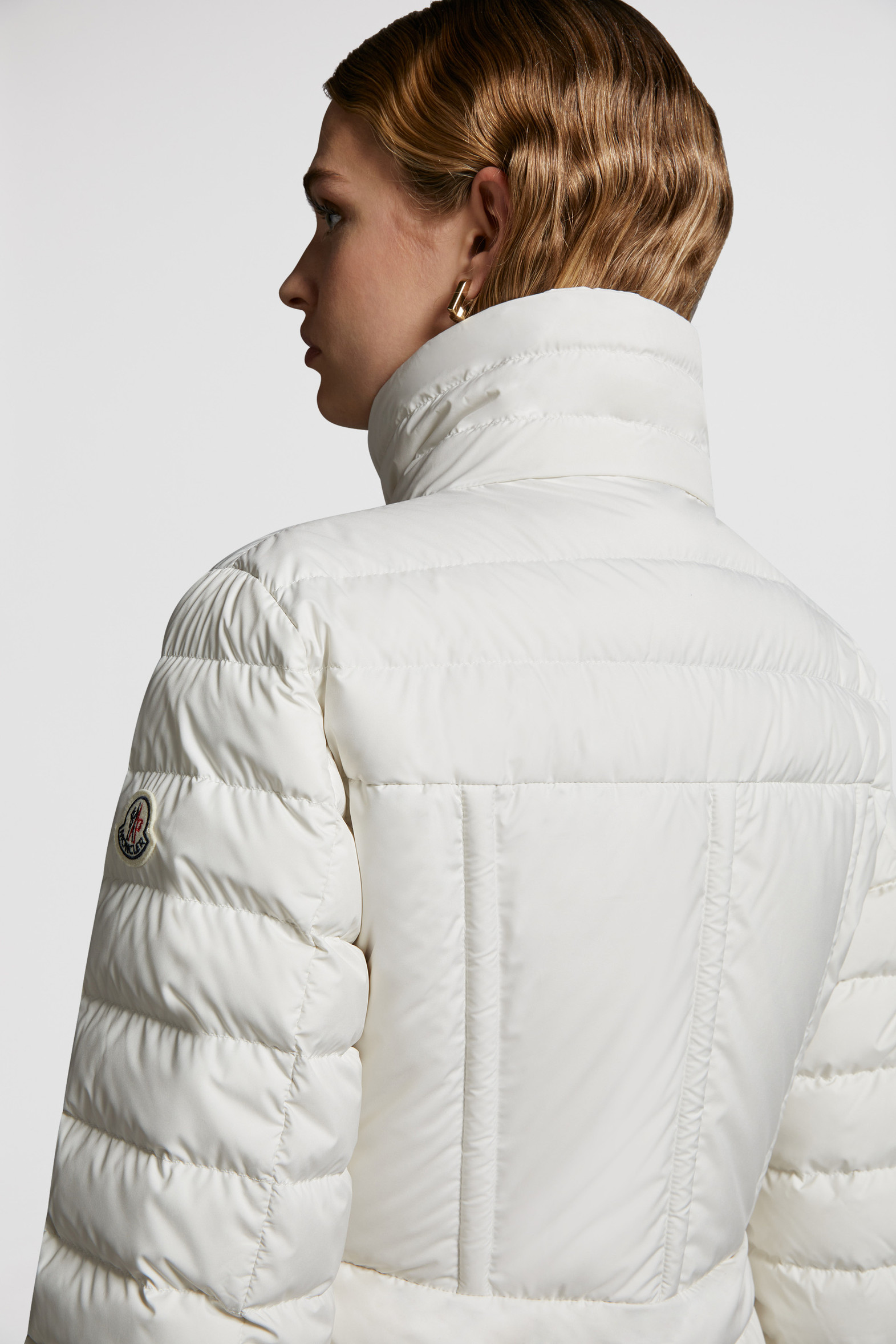 White Abderos Short Down Jacket - Short Down Jackets for Women | Moncler EE