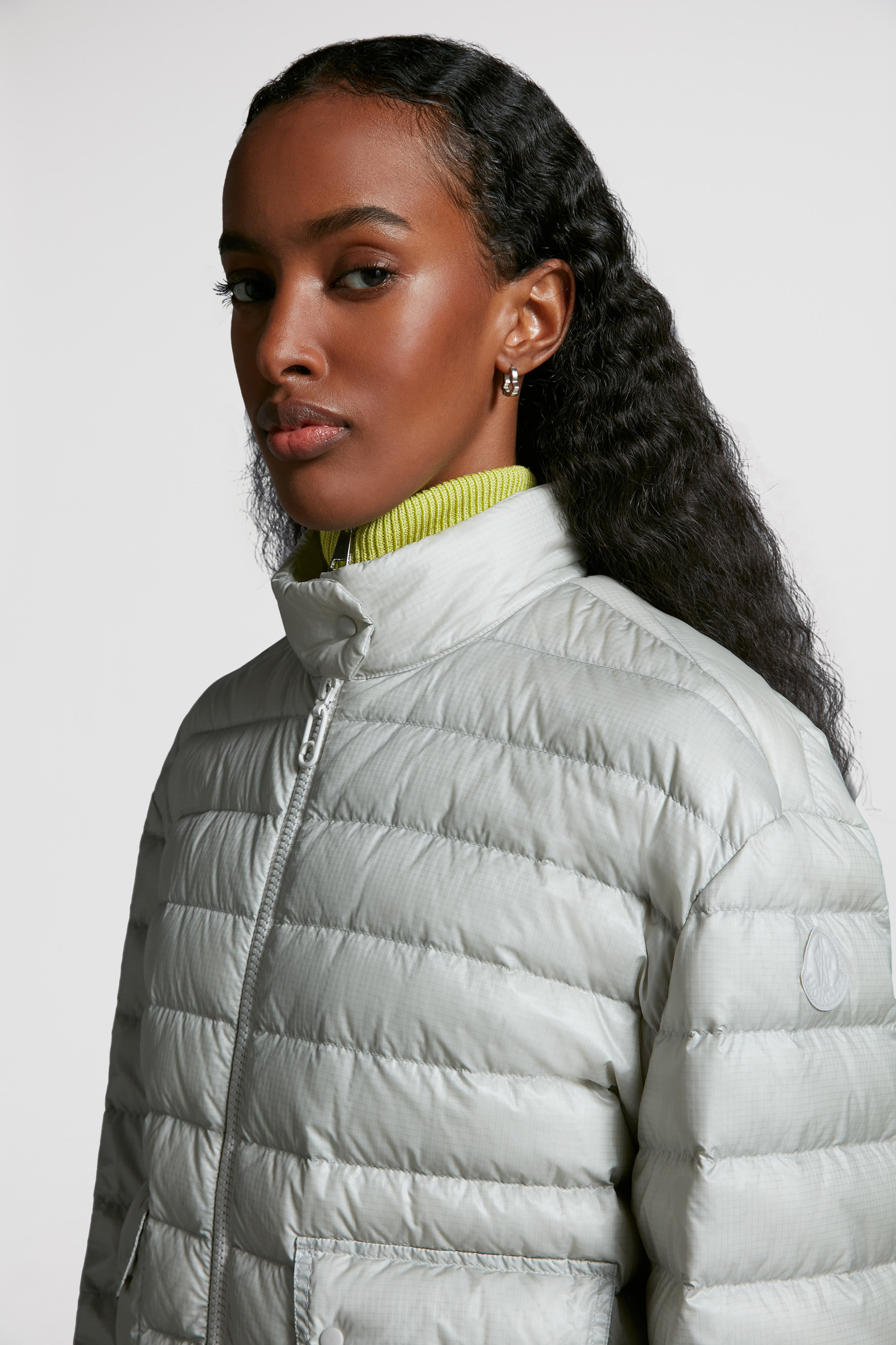 Light Gray Morelans Short Down Jacket Short Down Jackets for Women