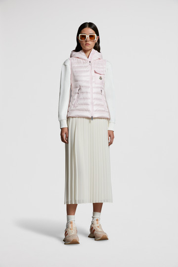 MONCLER 25S DOWN VEST IN LIGHT PINK 044