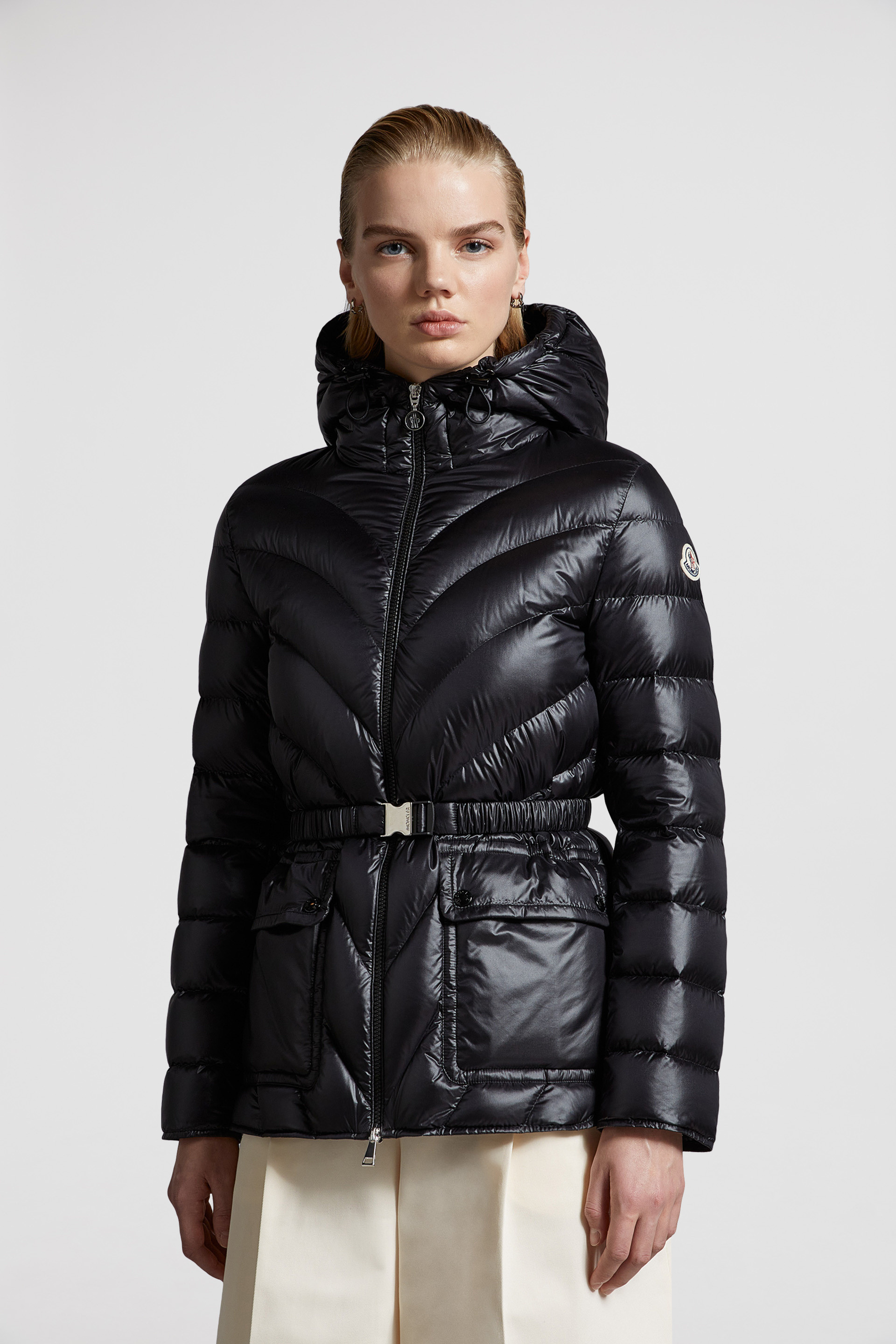 MONCLER◇ダウンジャケット/ACORUS GIUBBOTTO/1/-/BLK/無地