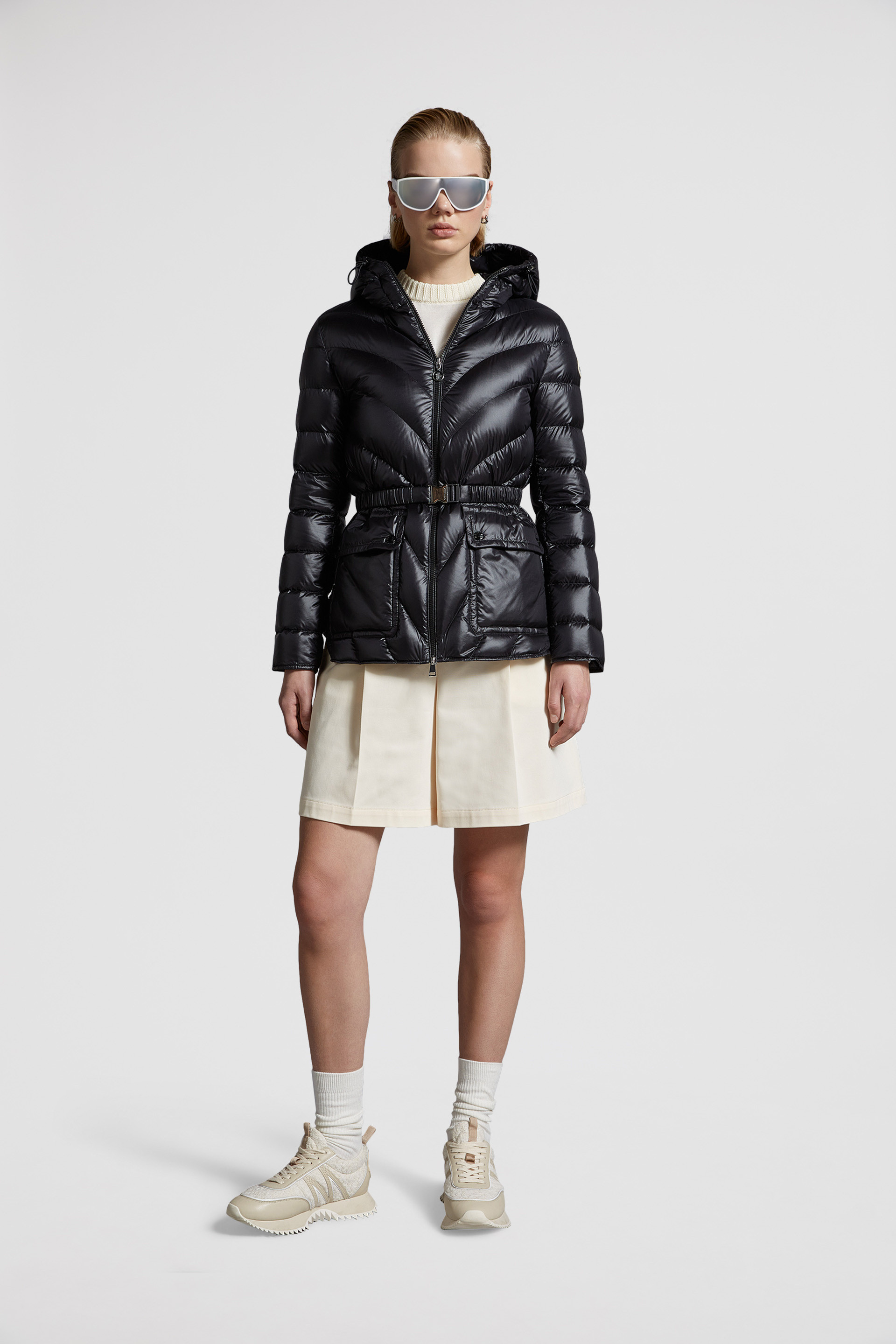 Black Argenno Short Down Jacket - Short Down Jackets for Women 