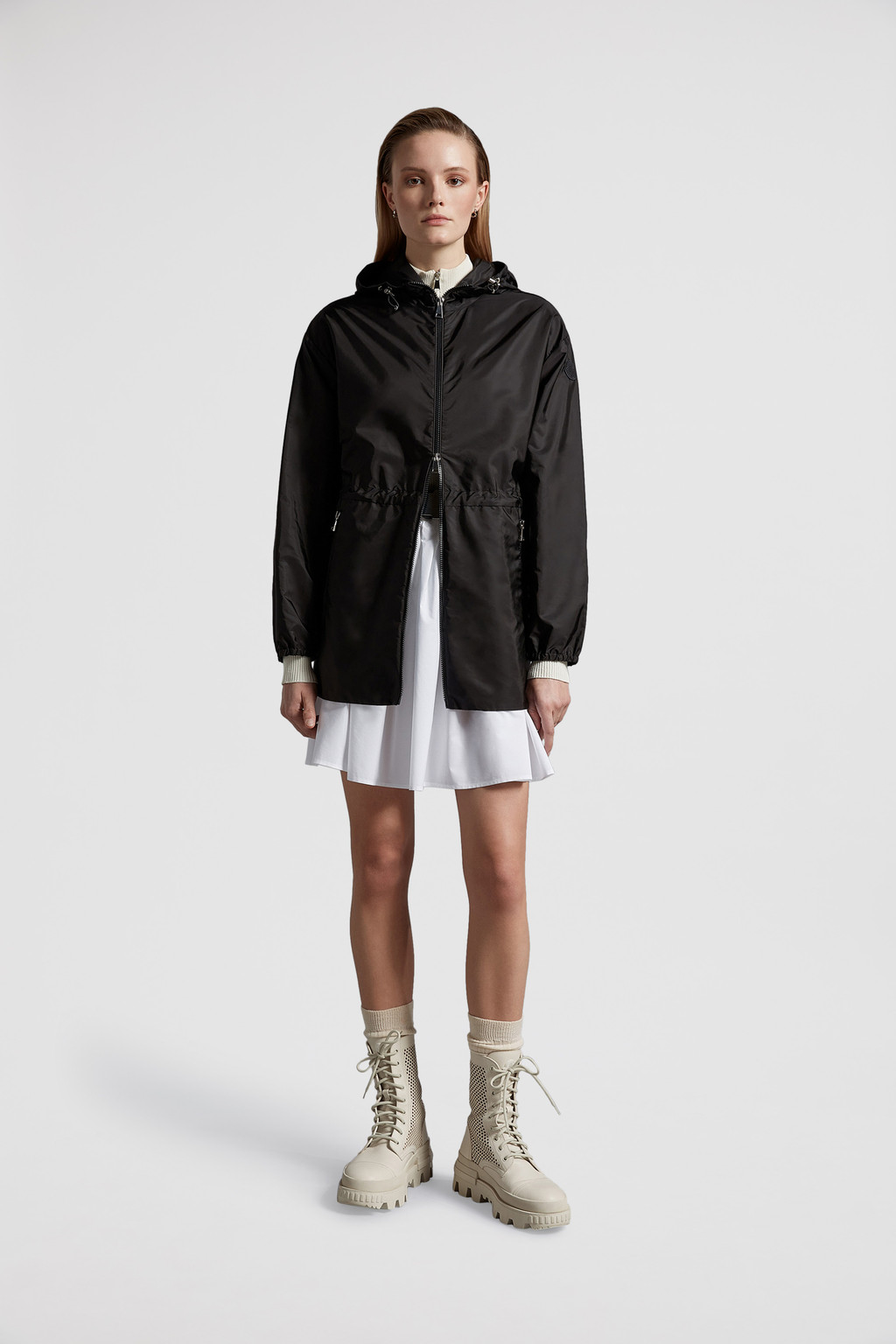 Moncler white outlet windbreaker