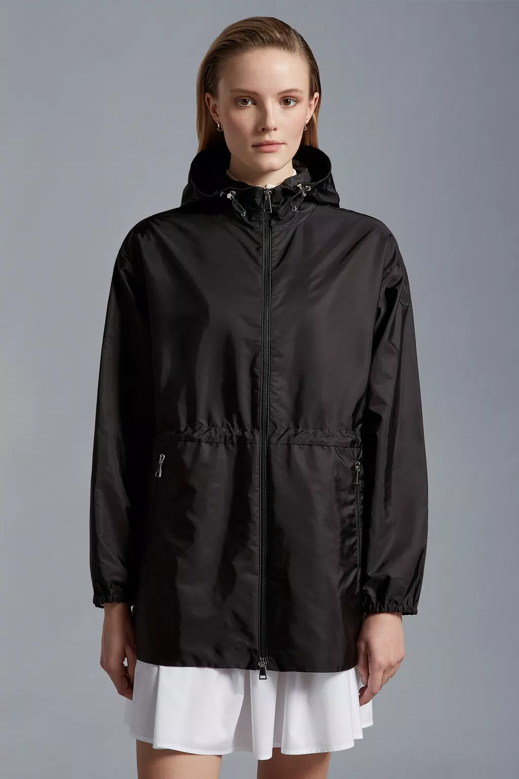 Wete Hooded Jacket Women Black Moncler 1