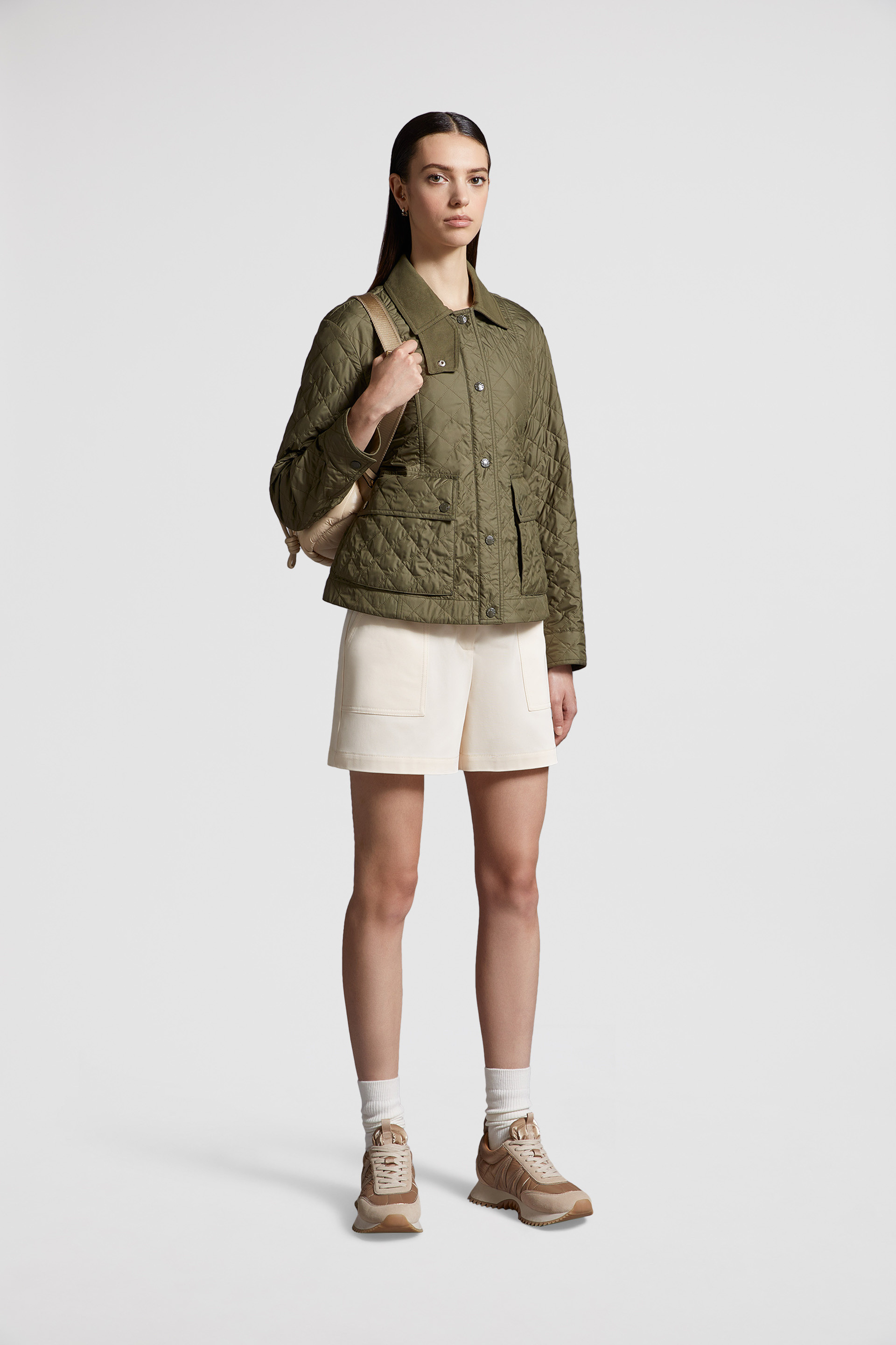 Olive Green Galene Padded Jacket - Windbreakers & Raincoats for