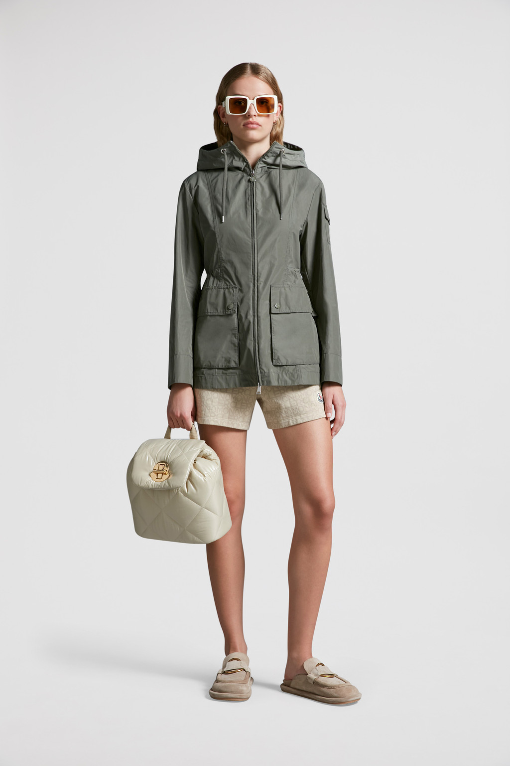 Moncler khaki store jacket women's