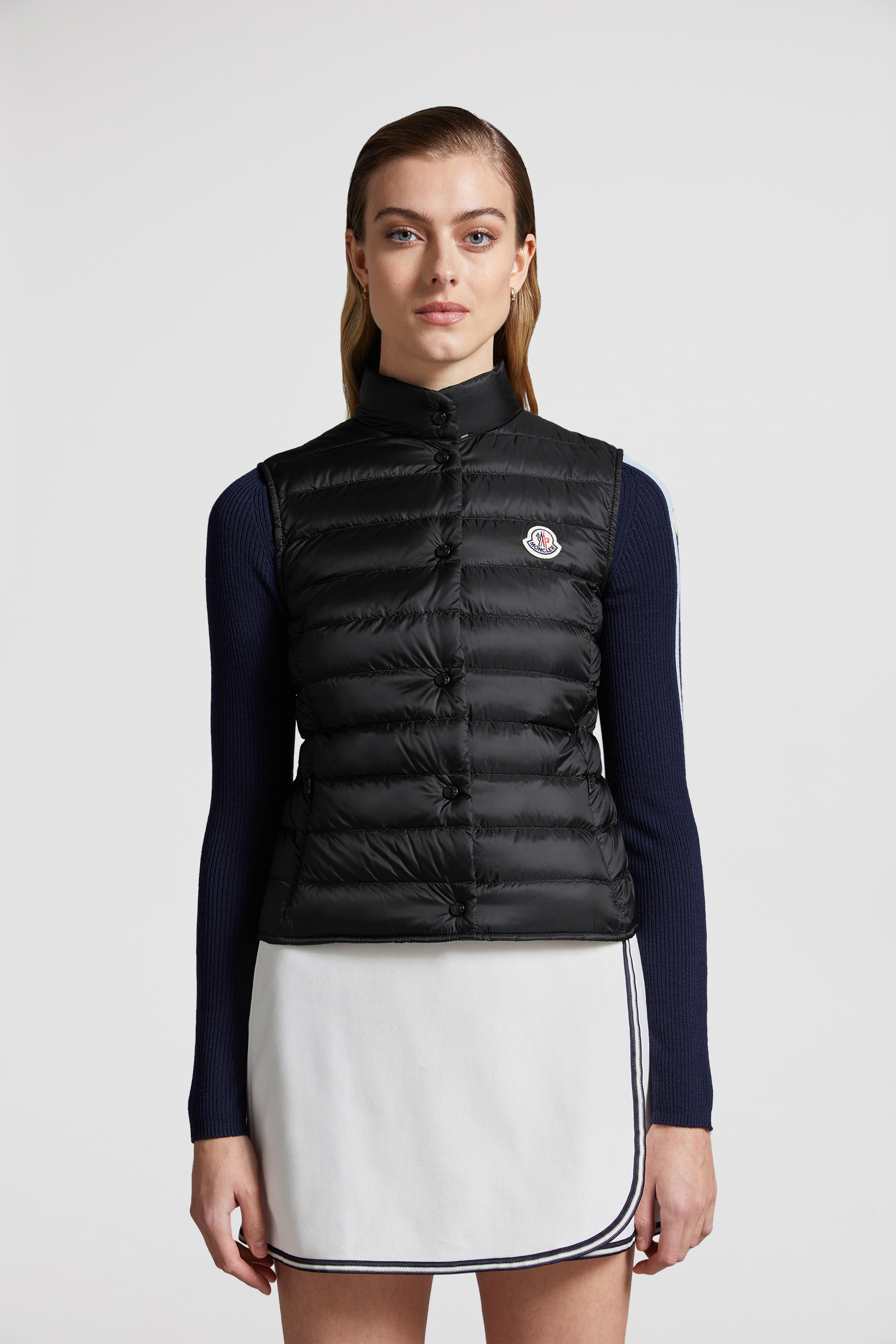 Black Liane Down Gilet Vests for Women Moncler MT