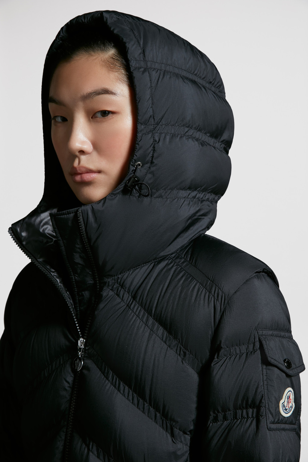 Black Alastore Long Down Jacket Long Down Jackets for Women Moncler US
