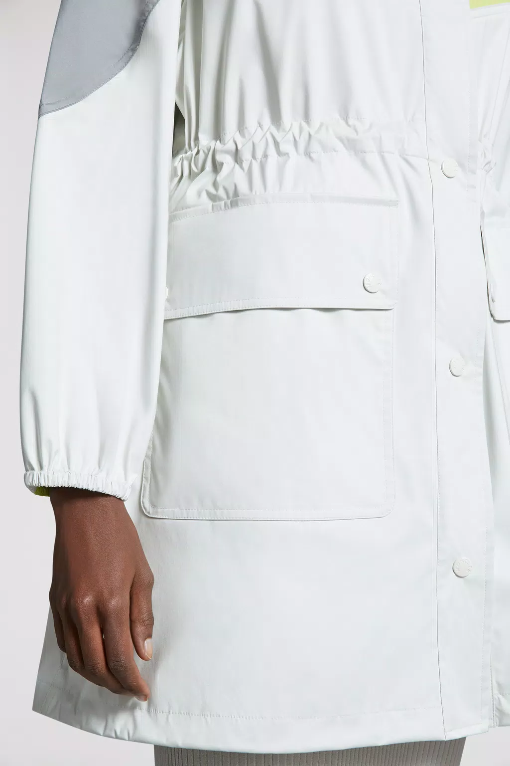 White & Grey Biante Parka - Windbreakers & Raincoats for Women | Moncler US