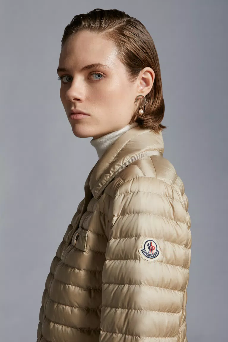 Beige Calipso Long Down Jacket - Long Down Jackets for Women | Moncler IT