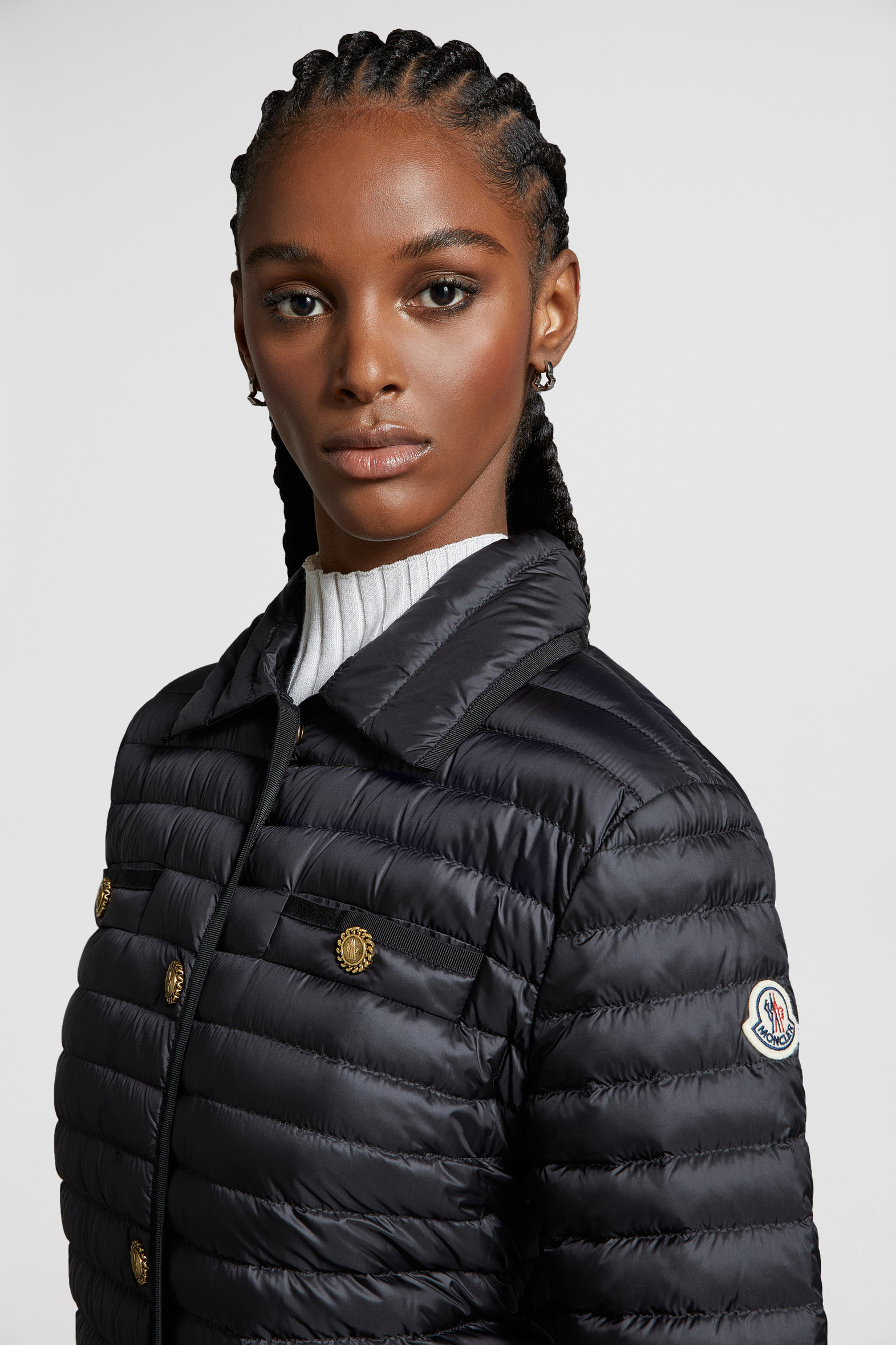 Black Calipso Long Down Jacket Long Down Jackets for Women Moncler HR