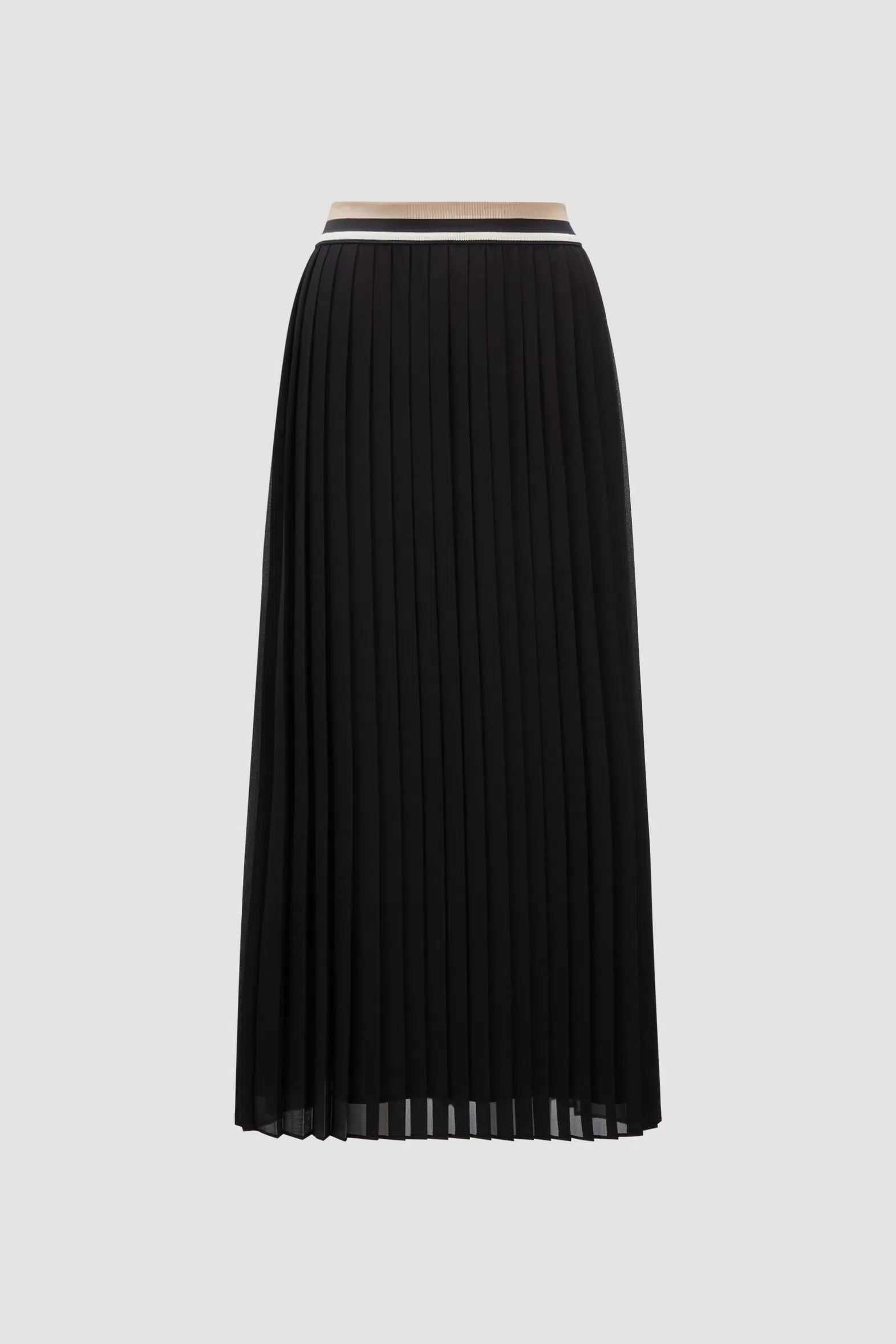 Black Pleated Maxi Skirt - Skirts for Women | Moncler US