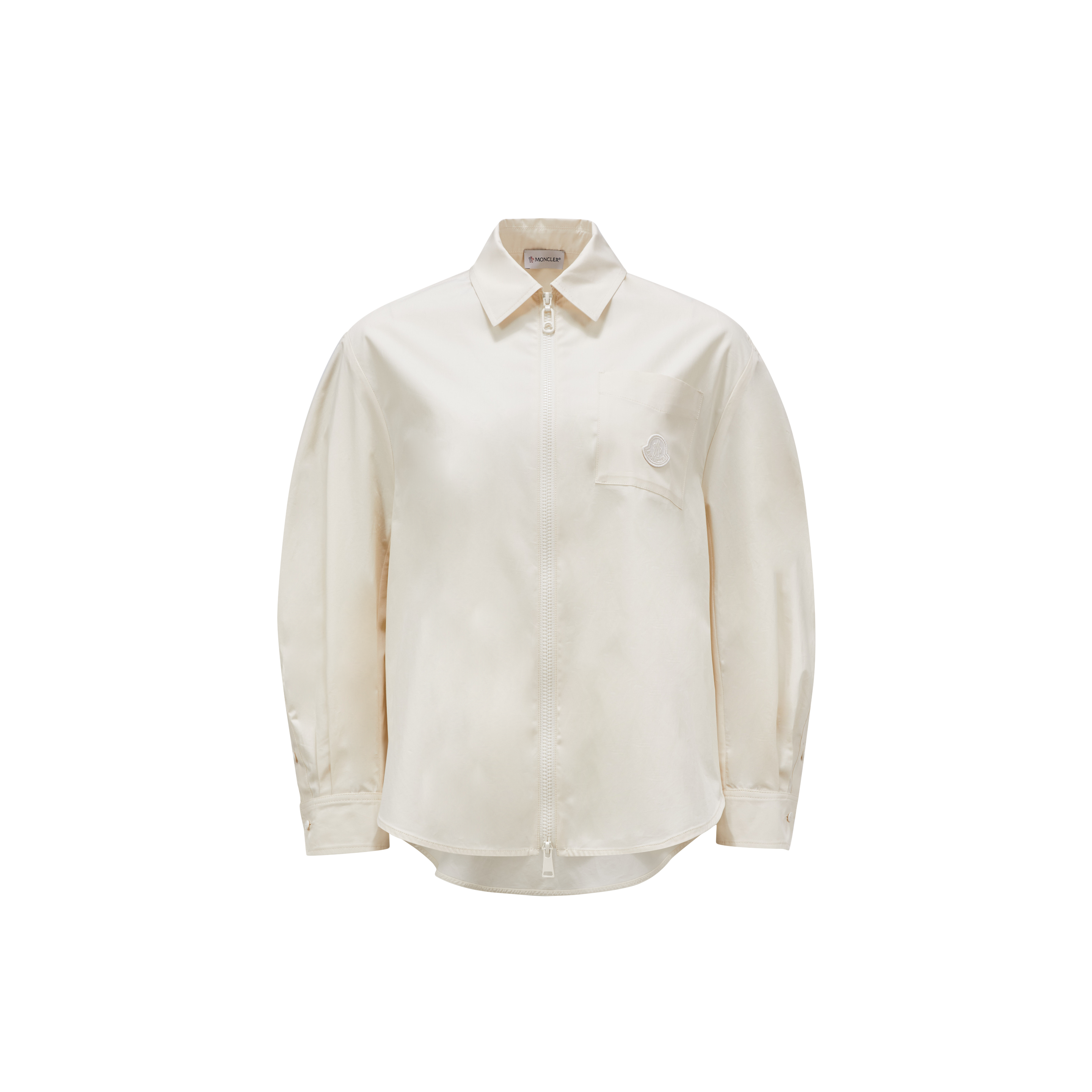 Moncler Collection Chemise Zippée En Popeline In White