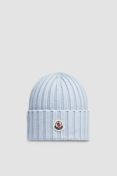 Bright Blue Wool Beanie - Hats & Beanies for Women | Moncler US