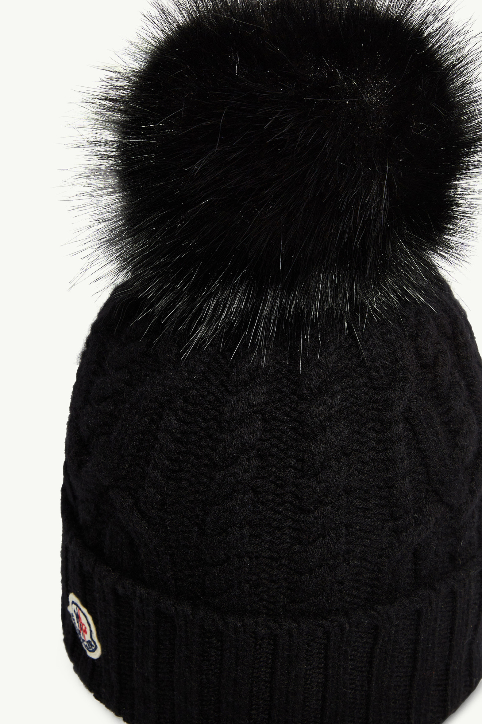 Black Cashmere Beanie with Pom Pom Hats & Beanies for Women Moncler US