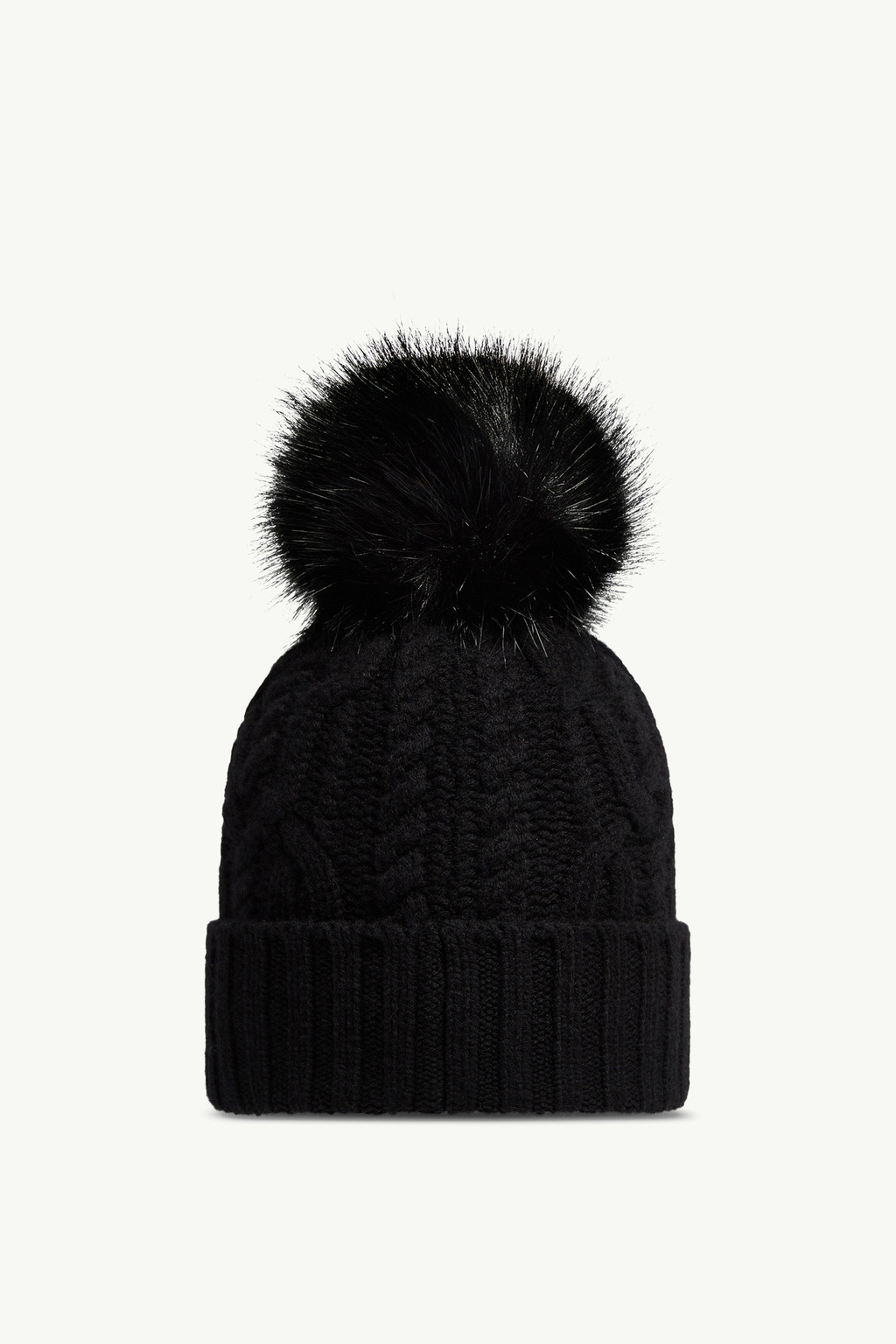 Black Cashmere Beanie with Pom Pom Hats & Beanies for Women Moncler US